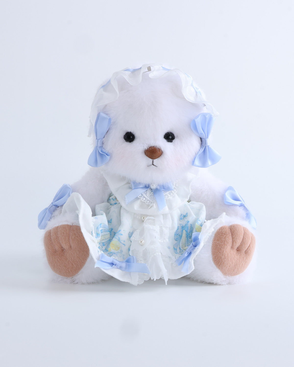 White Long Hair Bear & The Little Mermaid Dress Set of 6 - 12 Inches