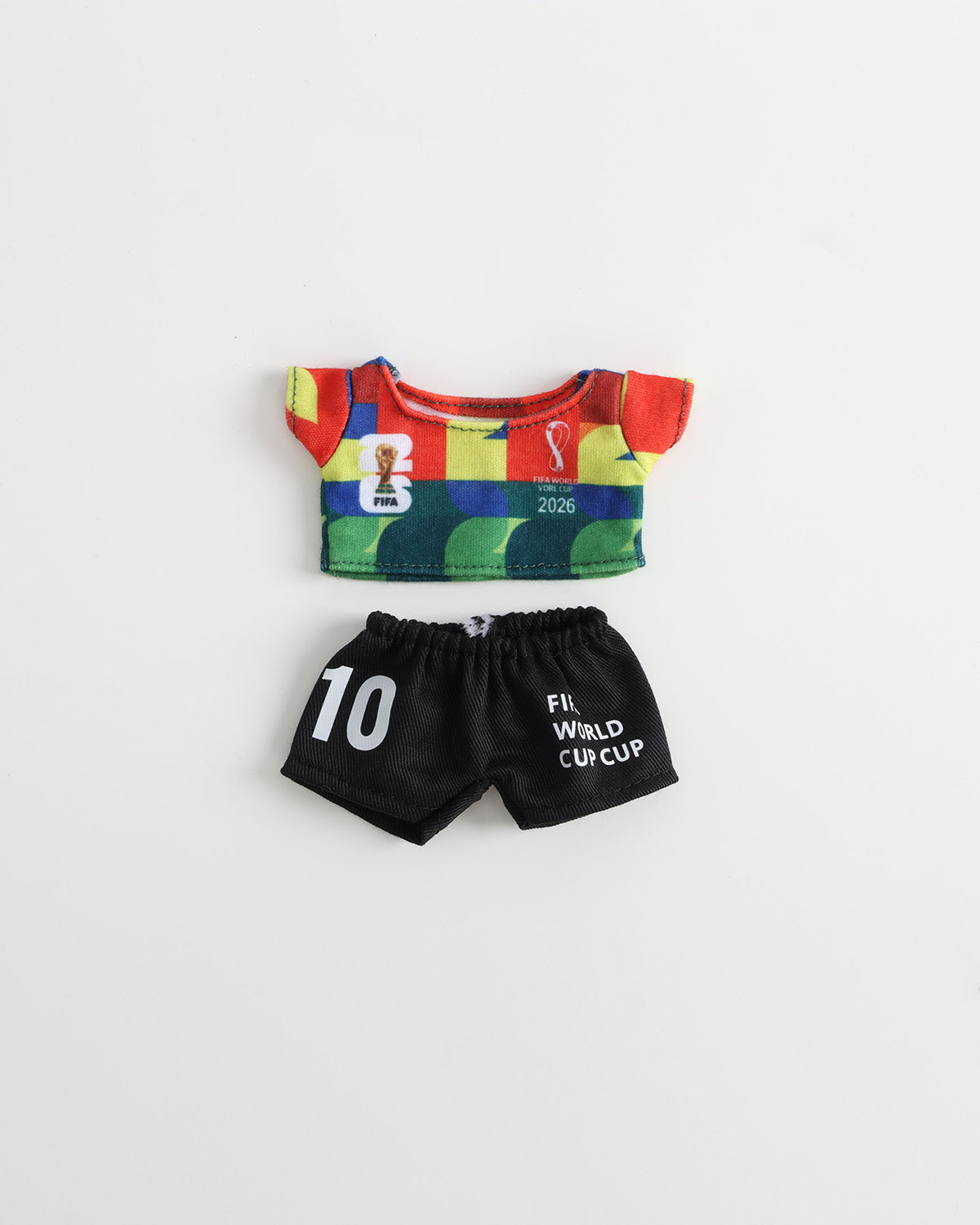 Colorful Block Print Soccer Jersey Set of 2 - 6 Inches