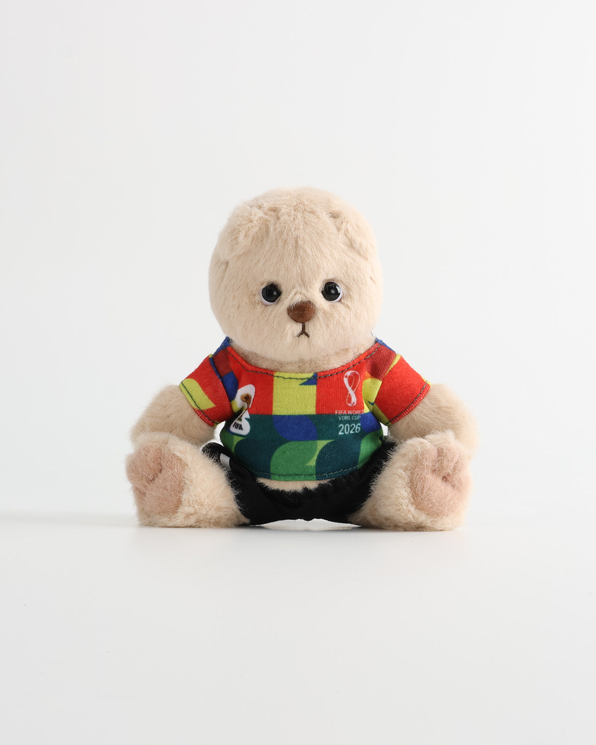 Teddy Bear & Colorful Block Print Soccer Jersey Set of 2 - 6 Inches