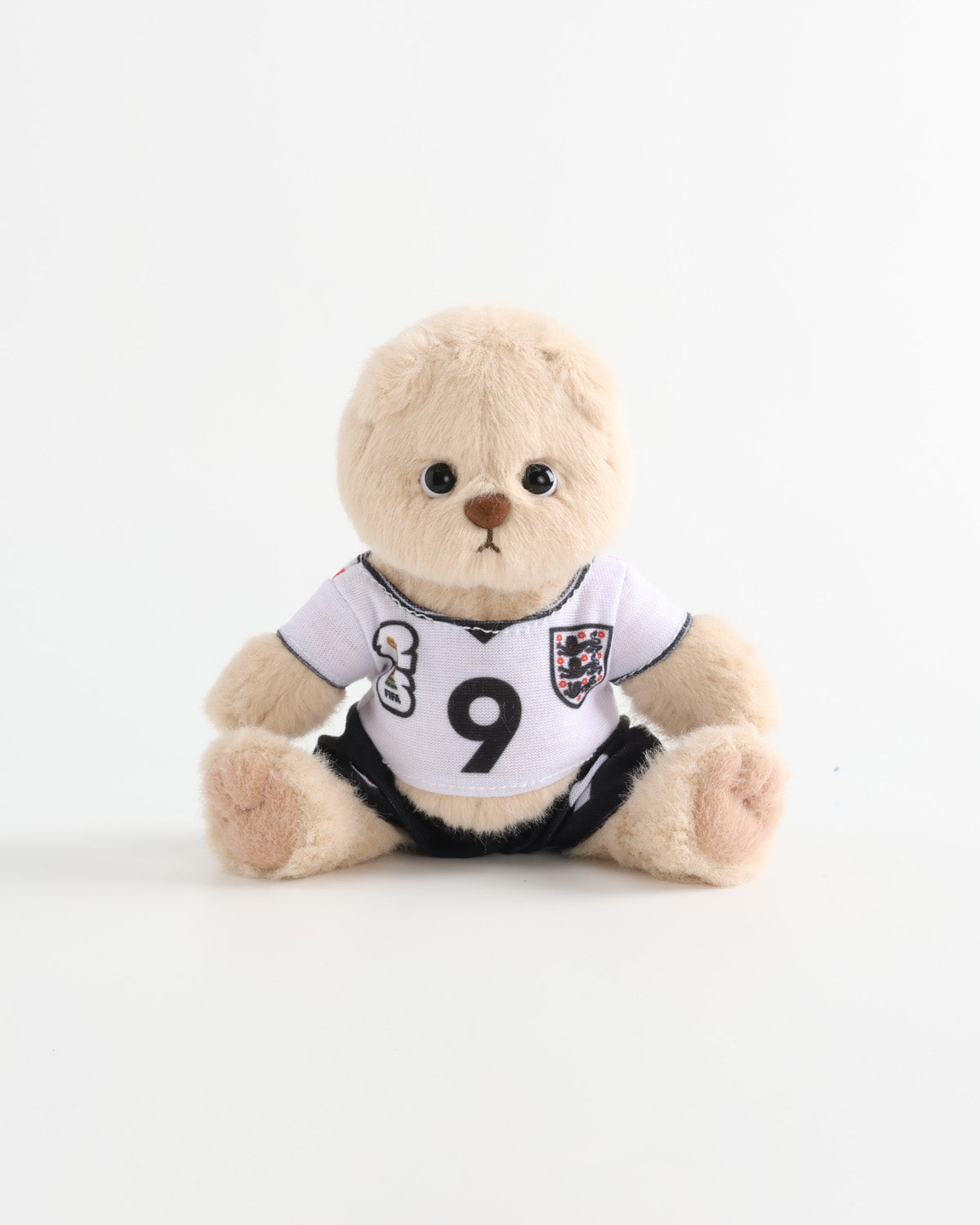 Teddy Bear & White-Black Number 9 Soccer Jersey Set of 2 - 6 Inches