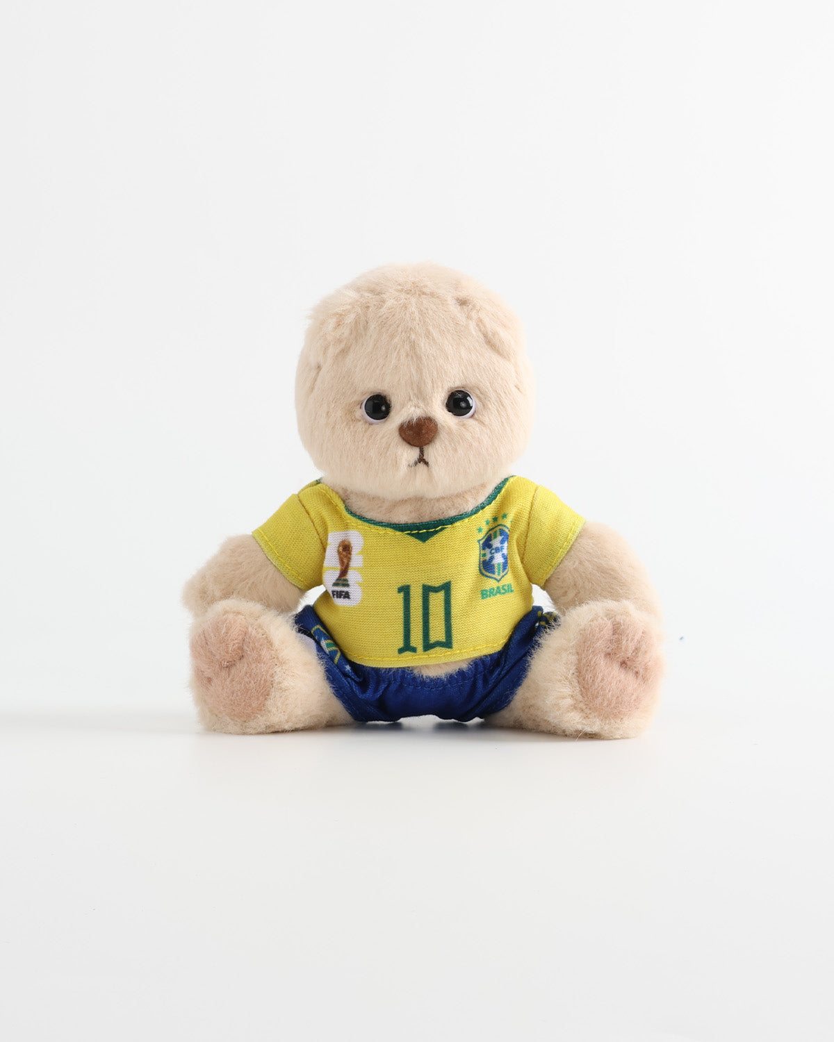 Teddy Bear & Yellow-Blue Number 10 Soccer Jersey Set of 2 - 6 Inches