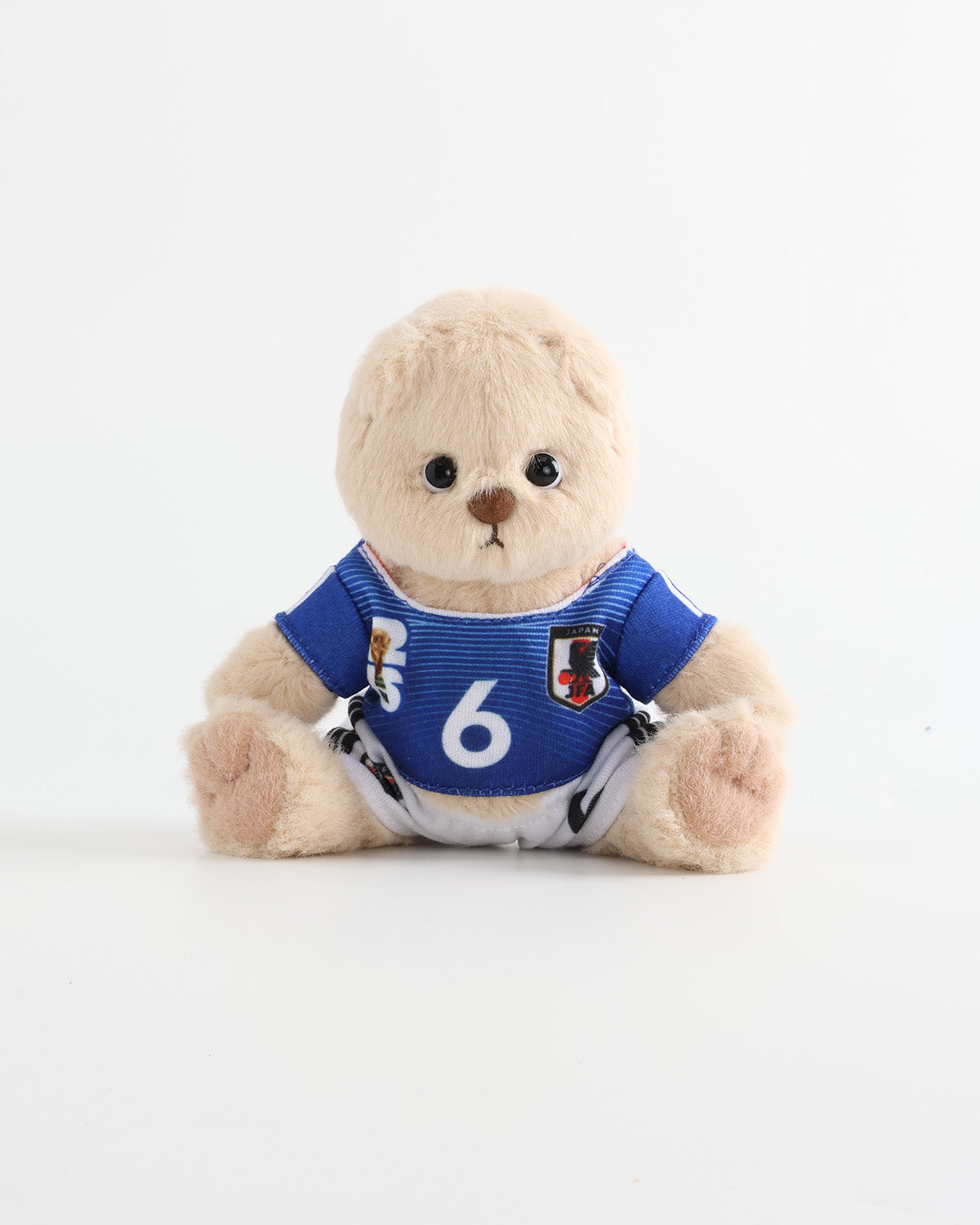 Teddy Bear & Blue-White Number 6 Soccer Jersey Set of 2 - 6 Inches