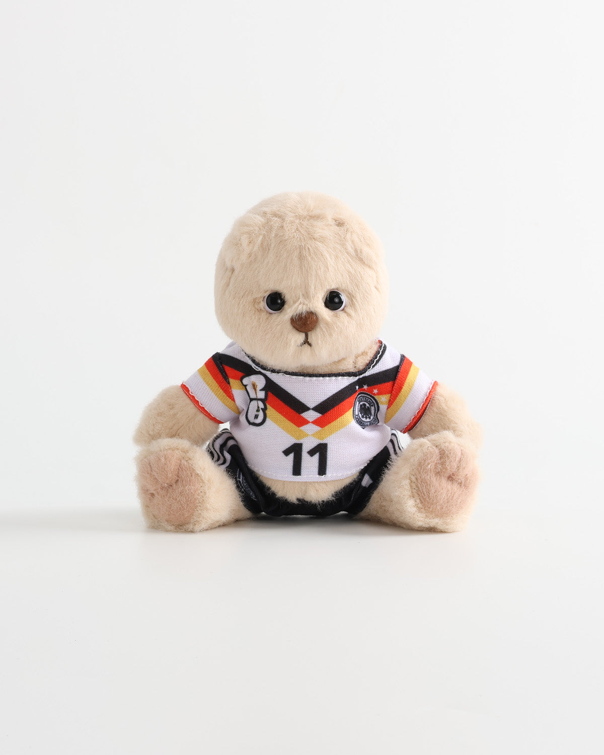 Teddy Bear & White-Black Striped Number 11 Soccer Jersey Set of 2 - 6 Inches