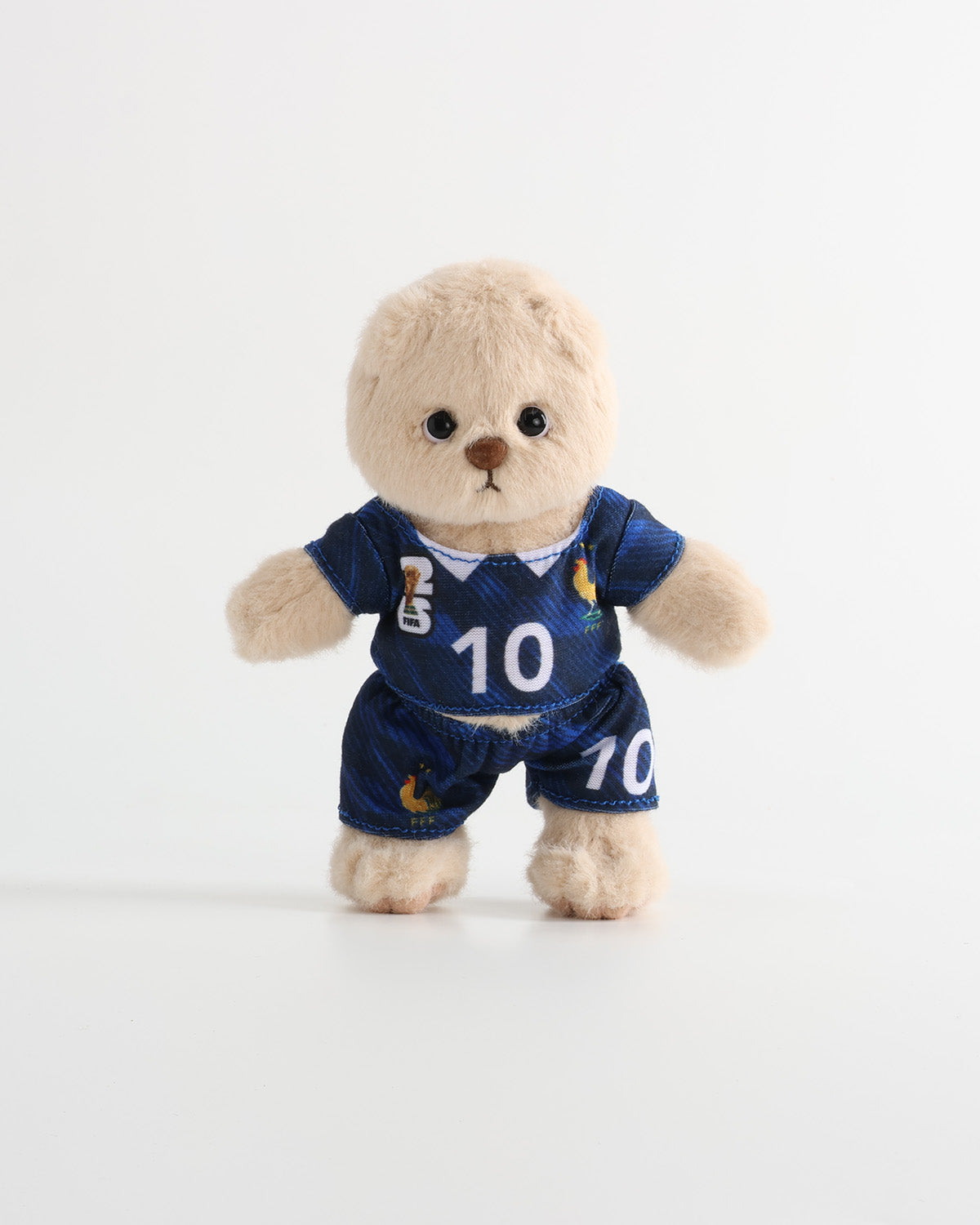 Teddy Bear & Dark Blue Number 10 Soccer Jersey Set of 2 - 6 Inches