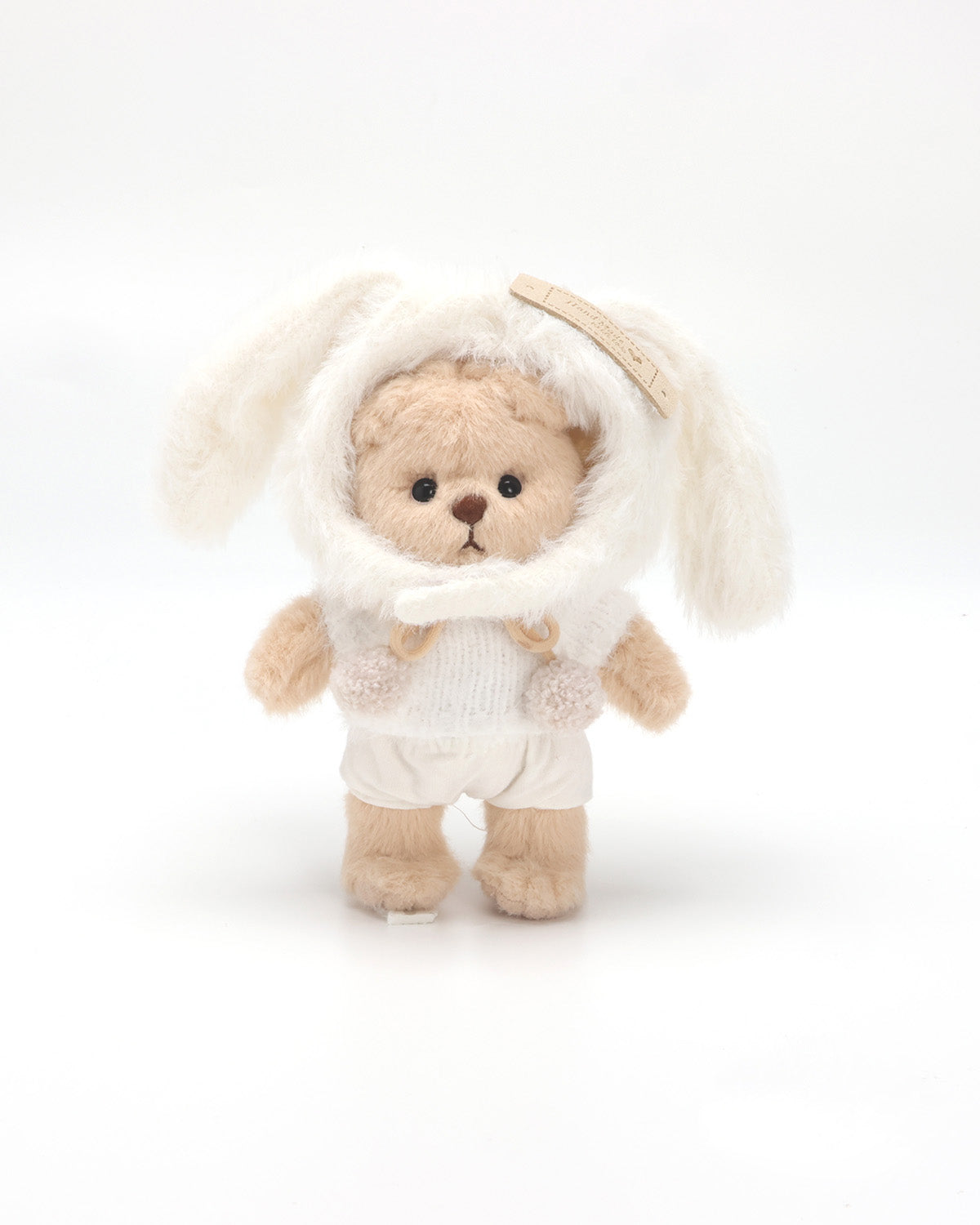 Teddy Bear & White Plush Long-Eared Bunny  Set of 4 - 6 Inches