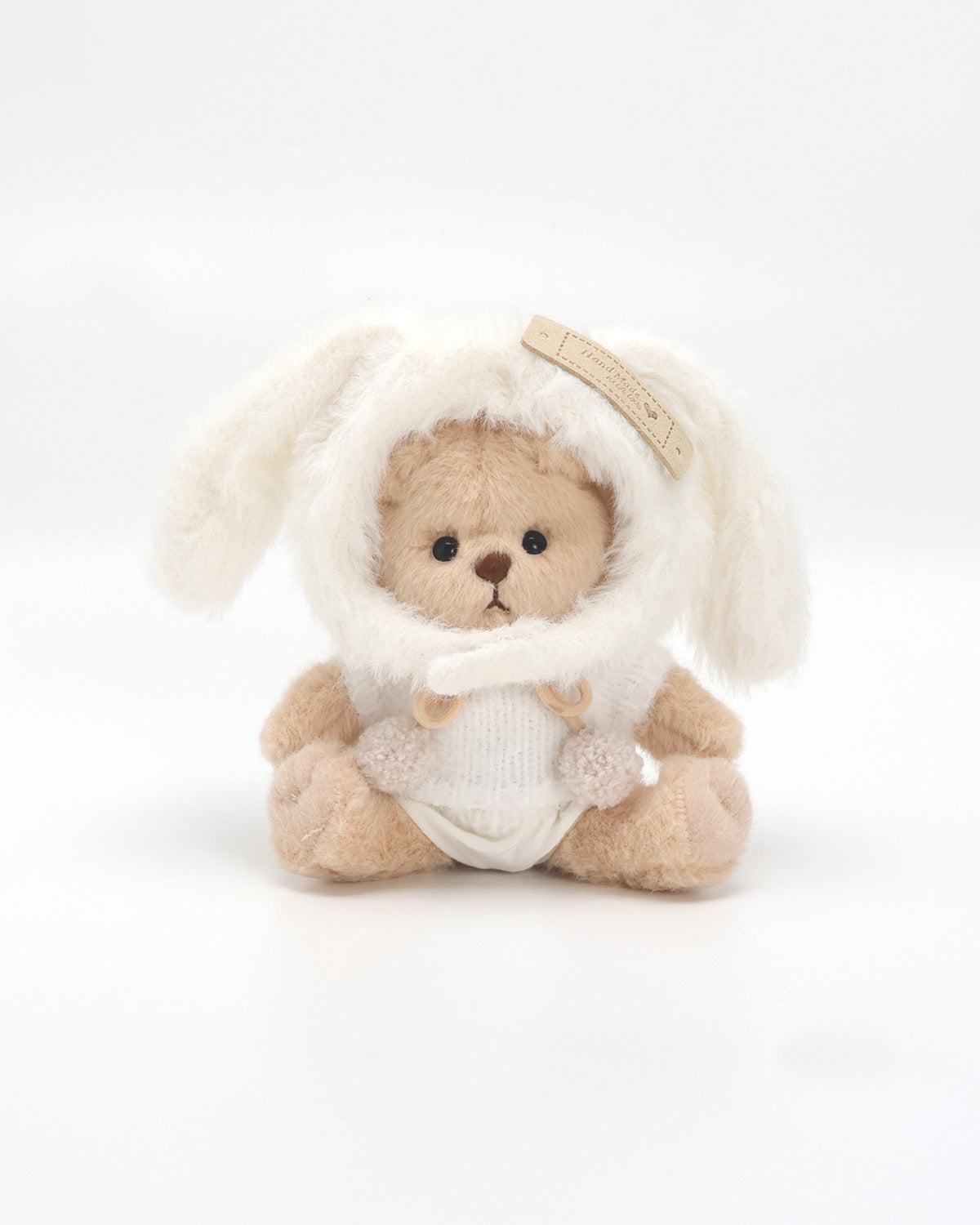 Teddy Bear & White Plush Long-Eared Bunny  Set of 4 - 6 Inches