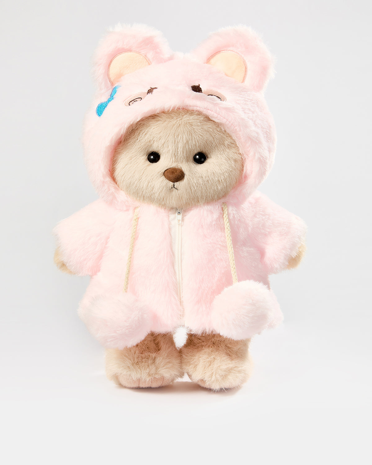 TEDDY HUG teddy hood  ベージュピンク Teddy Bear & Pink Plush Rabbit Jumpsuit - 12 Inches – Teddy Huggy