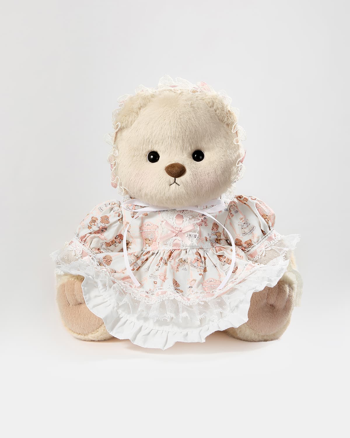 Teddy Bear & Pink Lace Lolita Dress - 12 Inches