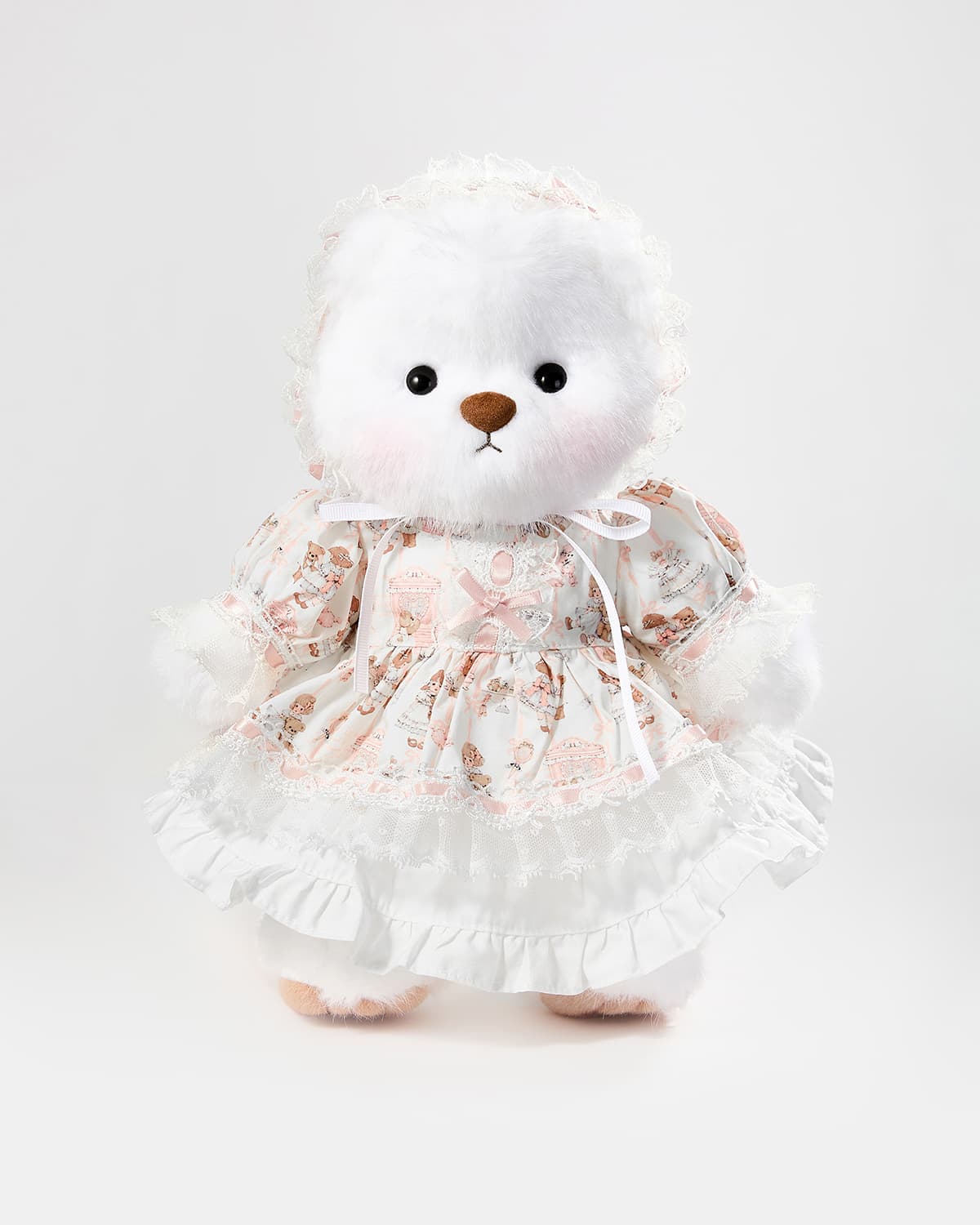 Teddy Bear & Pink Lace Lolita Dress - 12 Inches