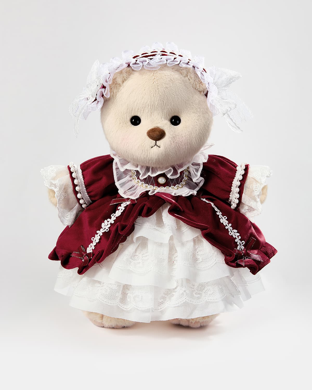 red teddy dress Teddy Bear & Gorgeous Red Lace Dress Set of 2