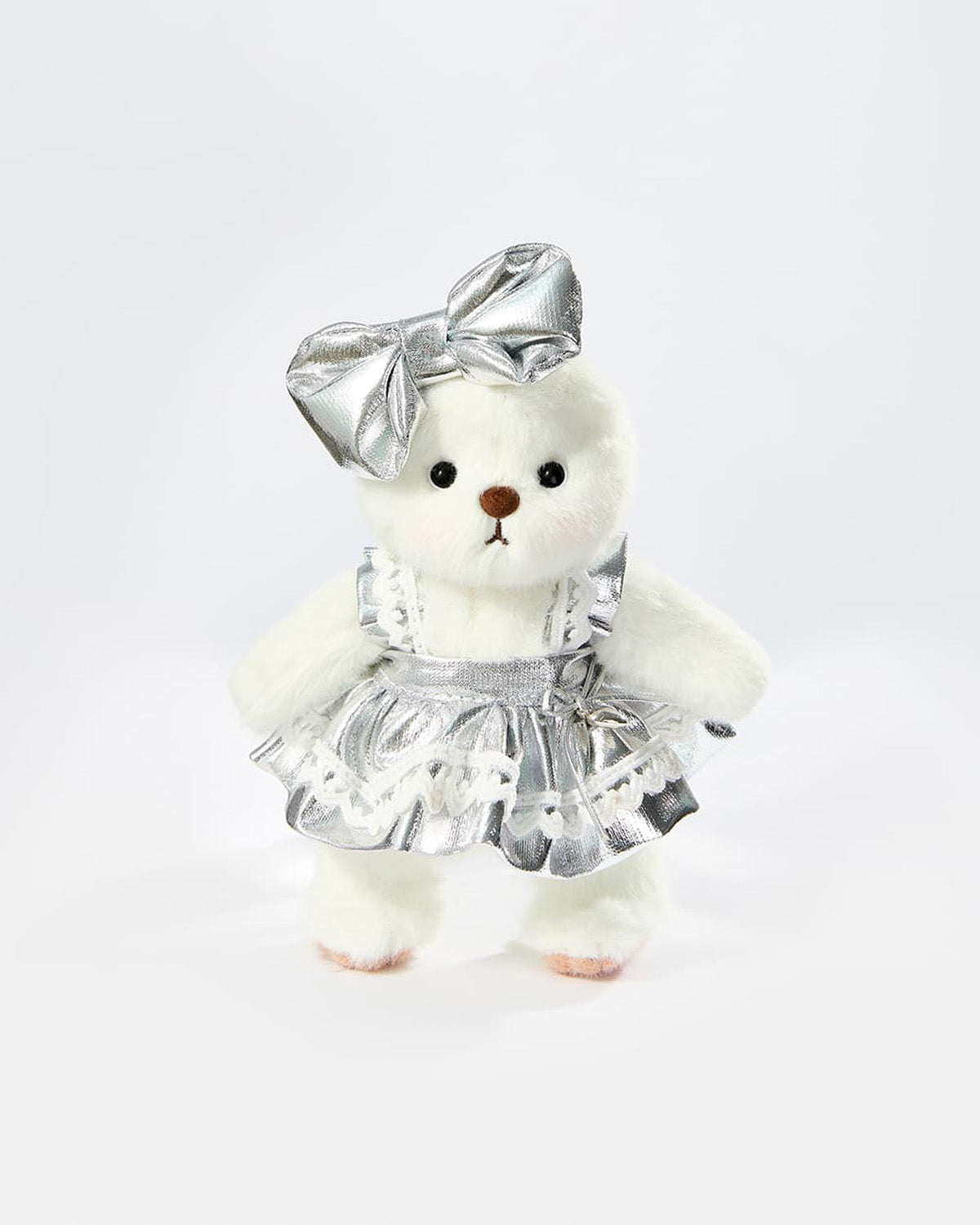 Teddy Bear & Silver Moonlight Dress - 6 Inches