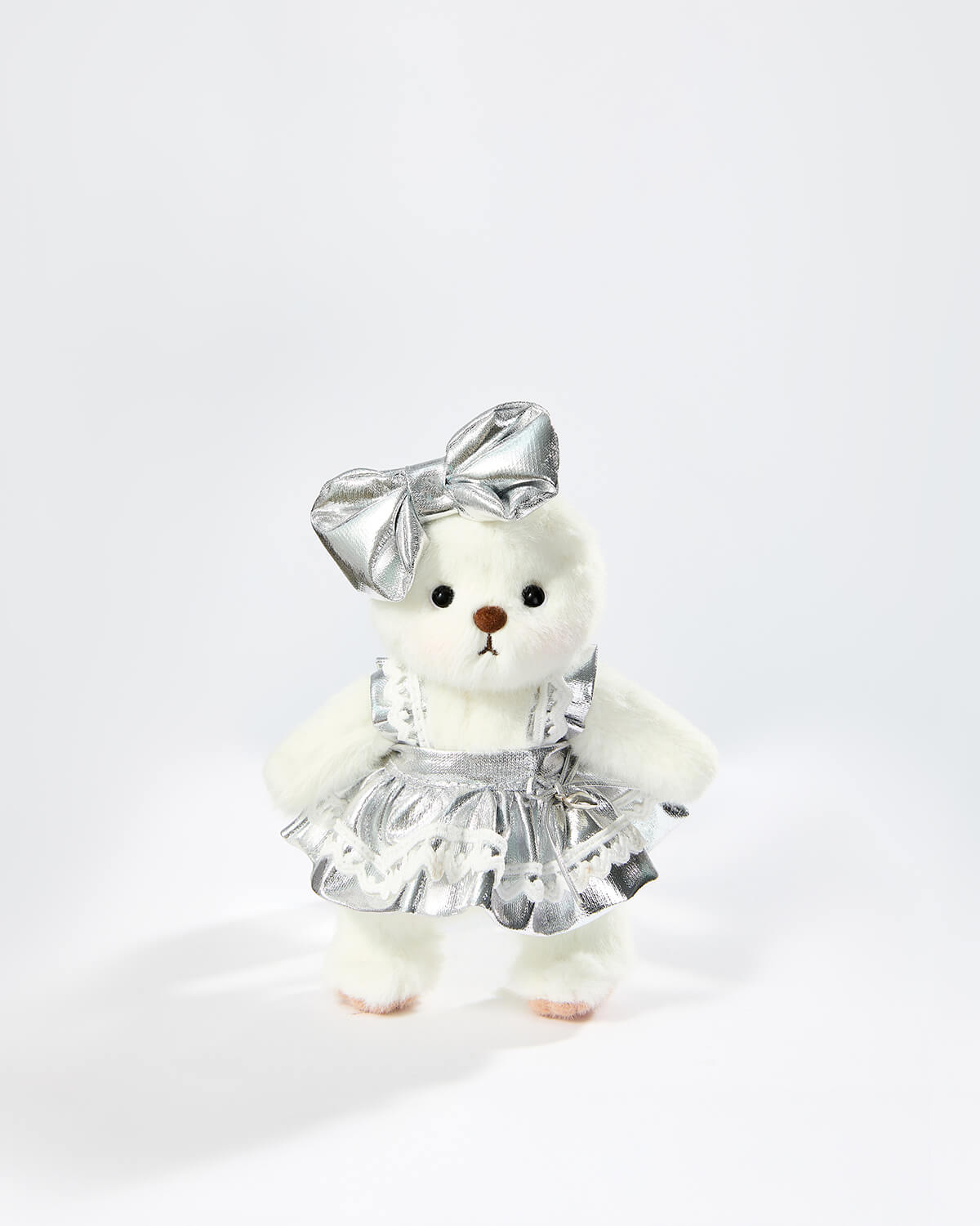 Teddy Bear & Silver Moonlight Dress - 6 Inches