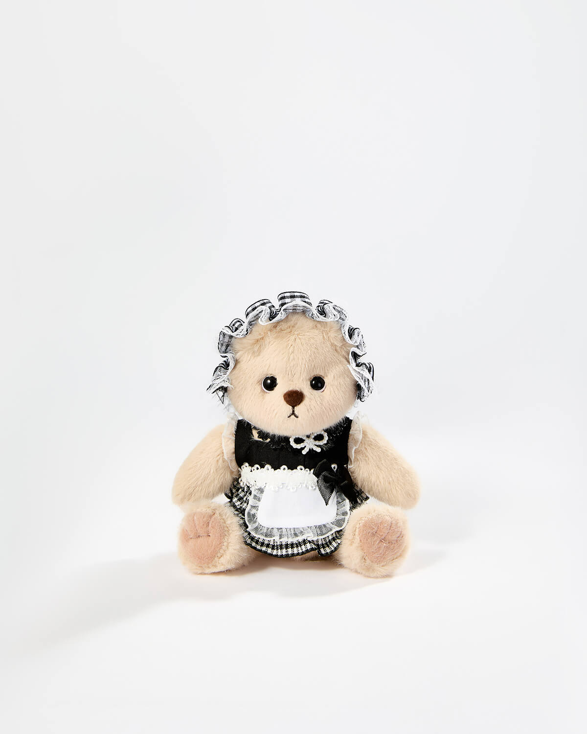 Milk Tea Short Hair Bear & Maid Dress - 6 Inches
