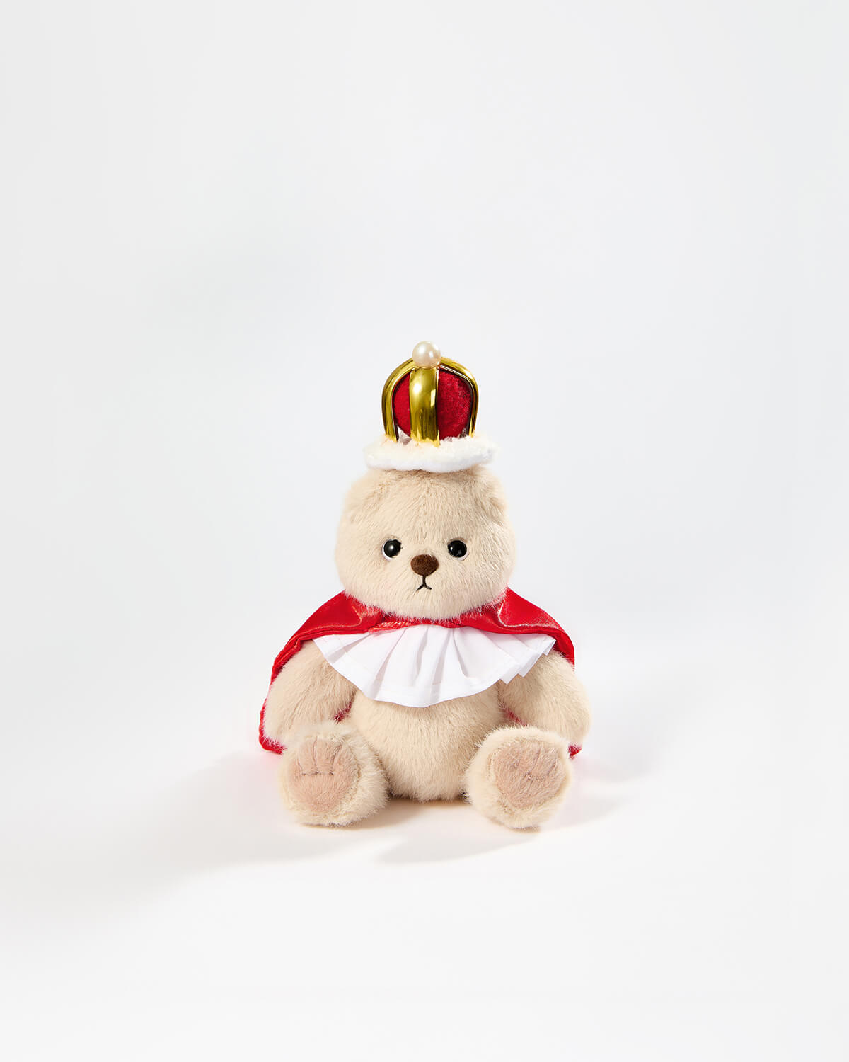 Milk Tea Short Hair Bear & Little King - 6 Inches