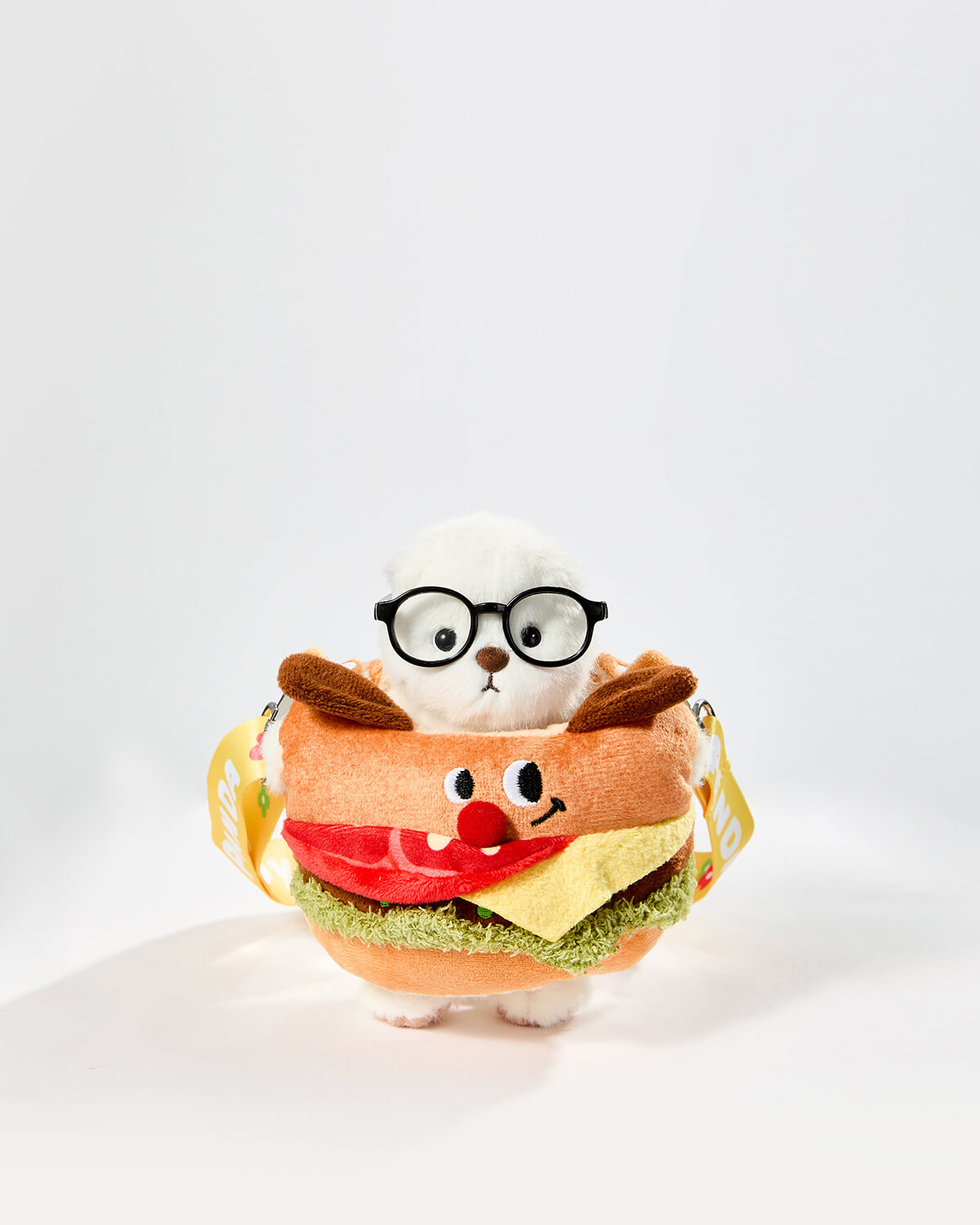 Teddy Bear & Hamburger Bag With Strap - 6 Inches