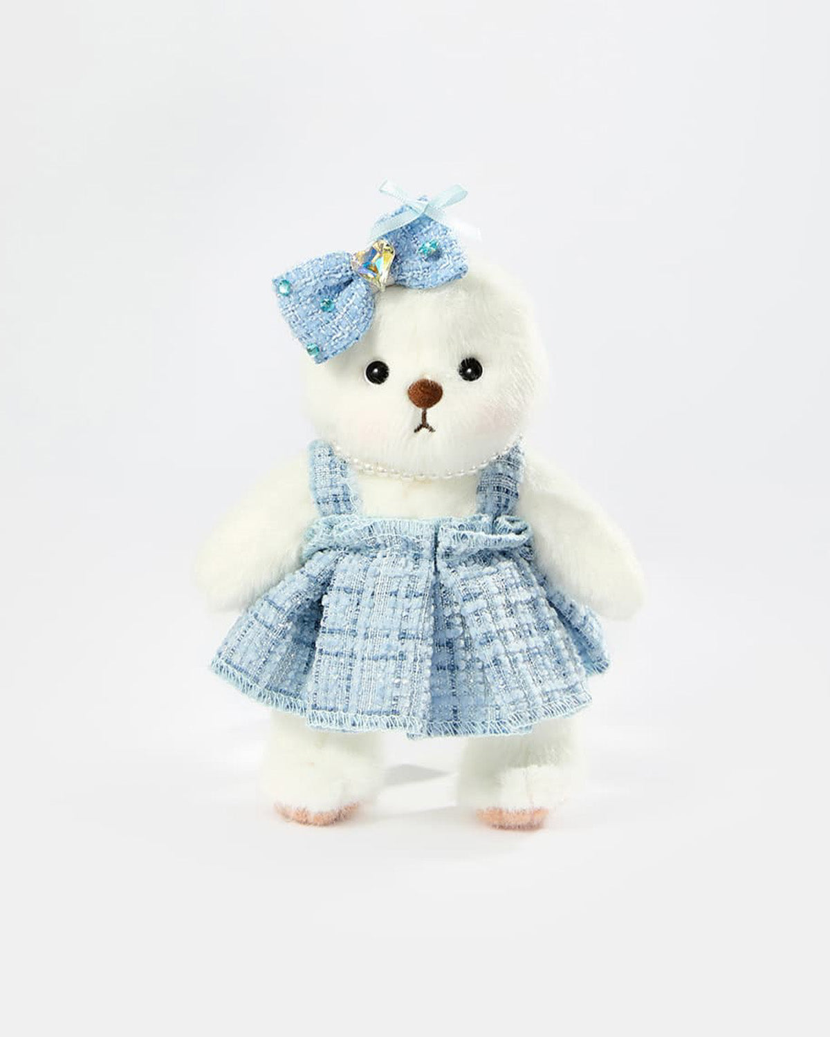 Teddy Bear & Blue Elegant Dress Set - 6 Inches