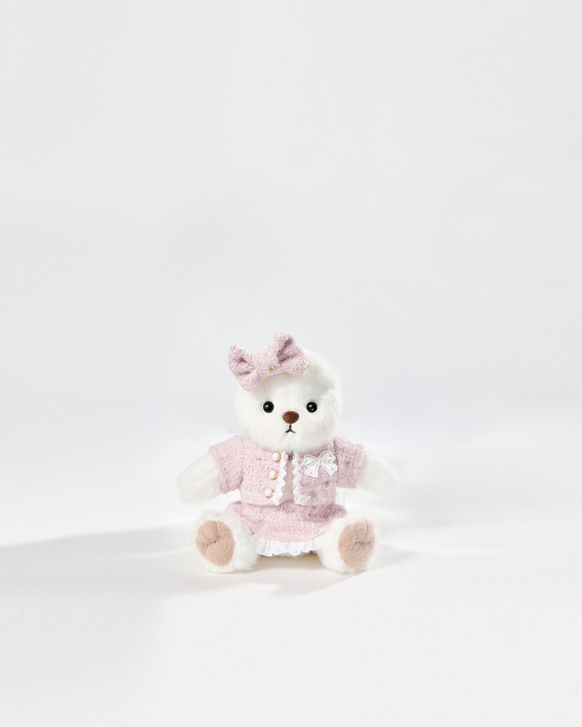 Teddy Bear & Pink Elegant Dress Set - 6 Inches