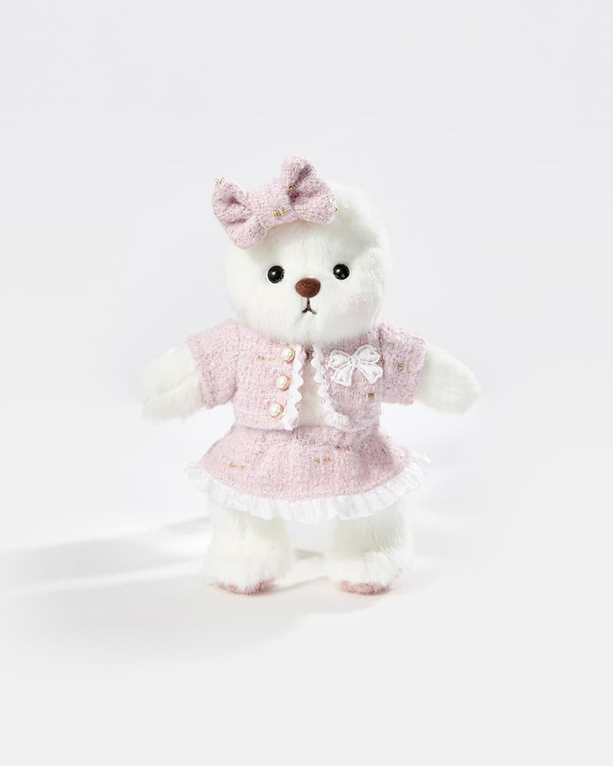 Teddy Bear & Pink Elegant Dress Set - 6 Inches