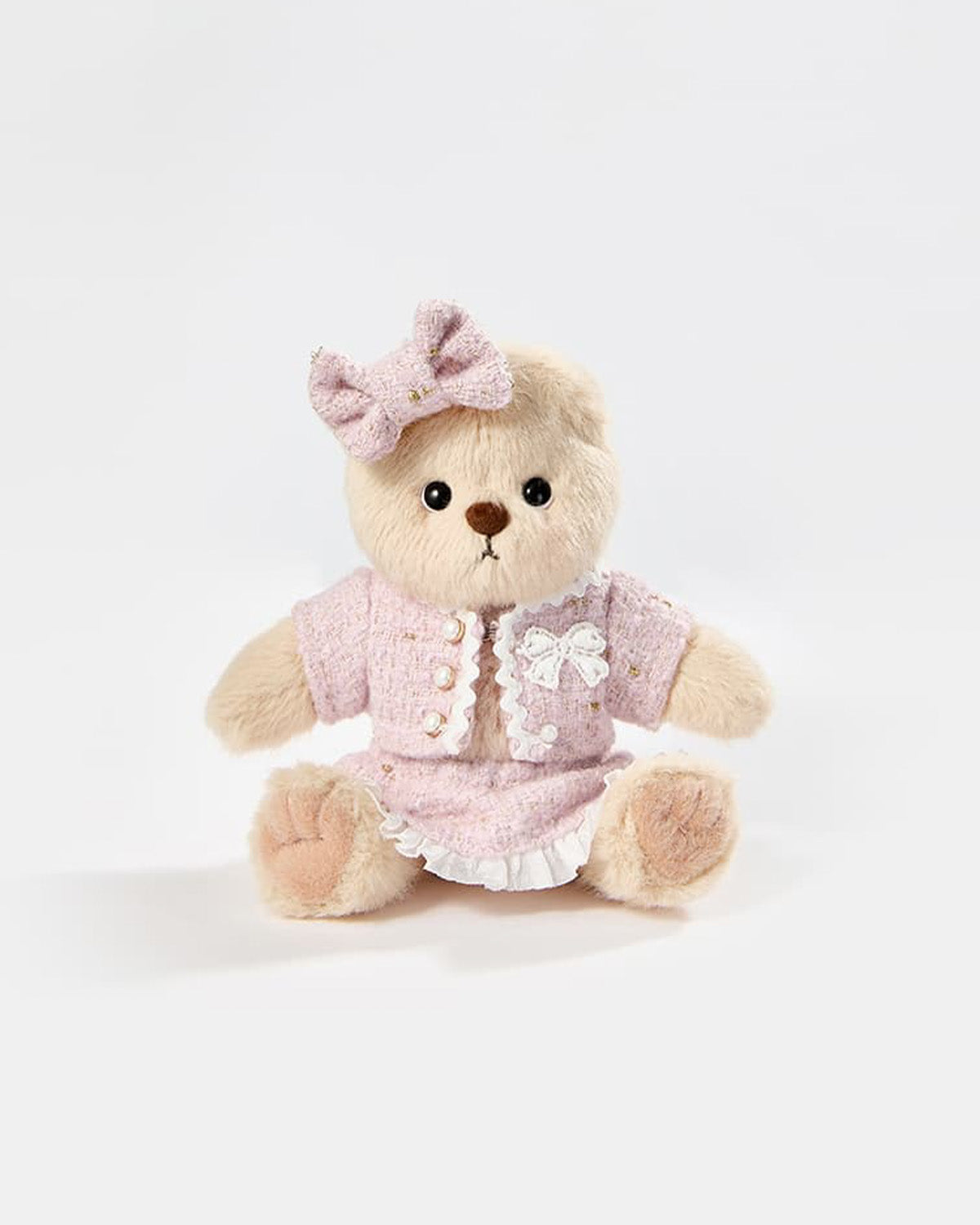 Teddy Bear & Pink Elegant Dress Set - 6 Inches