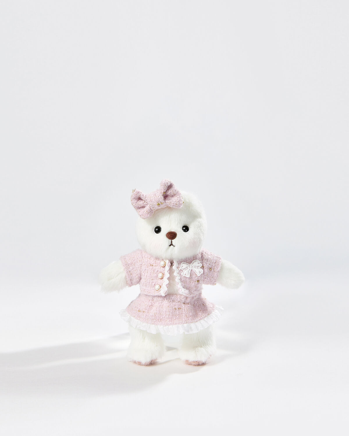 Teddy Bear & Pink Elegant Dress Set - 6 Inches