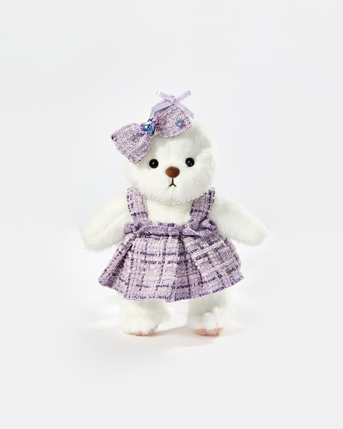 Teddy Bear & Purple Elegant Dress Set - 6 Inches
