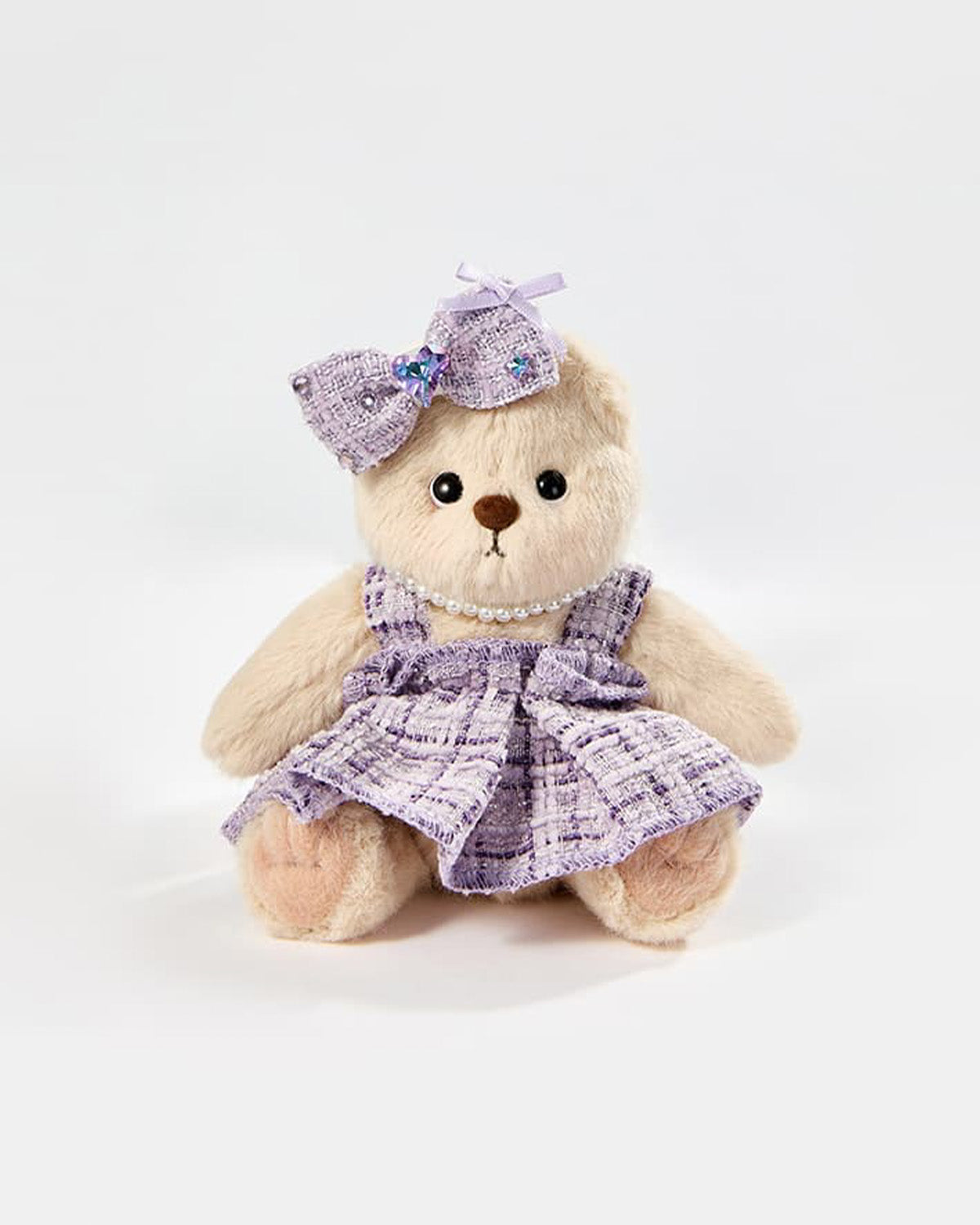 Teddy Bear & Purple Elegant Dress Set - 6 Inches