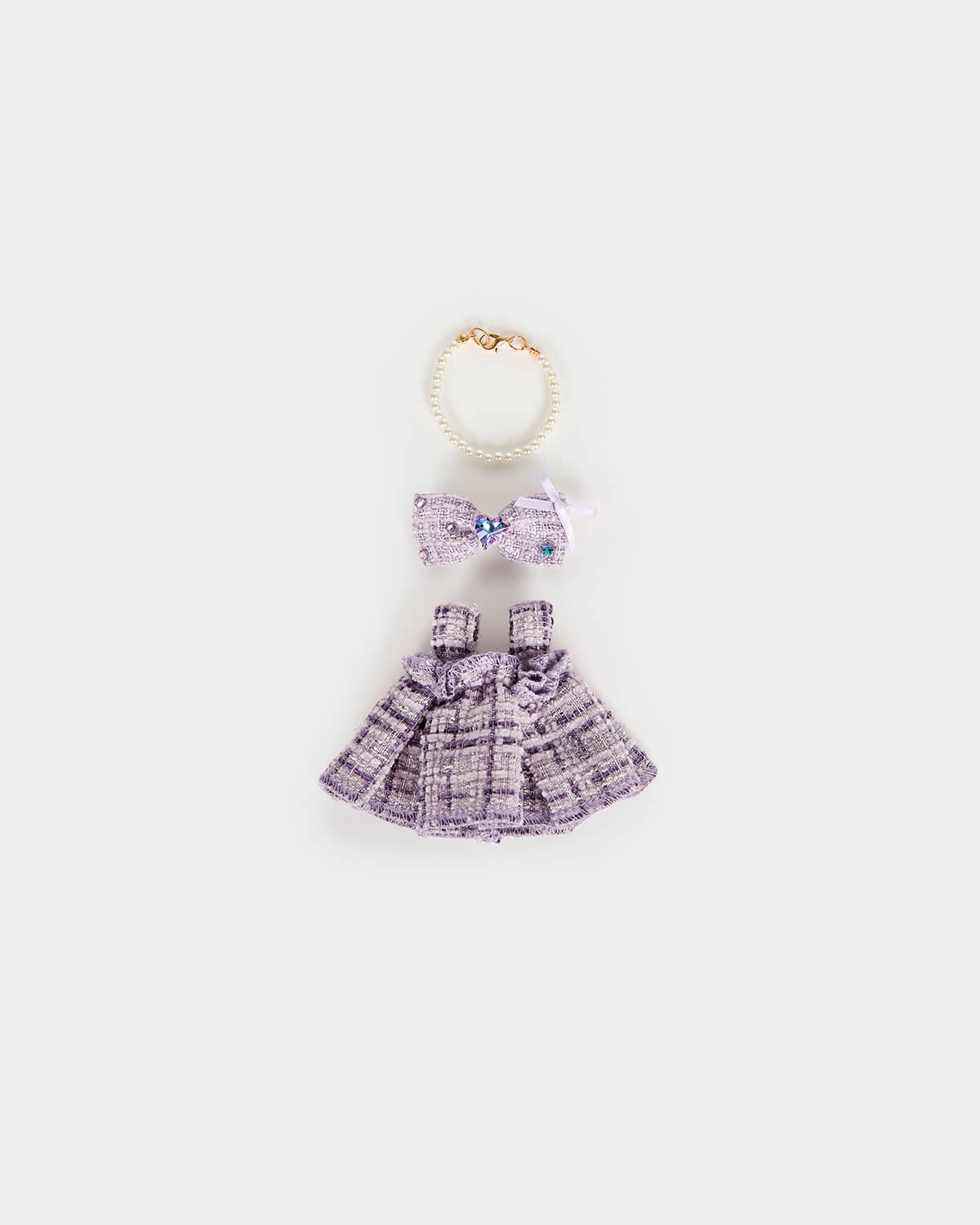 Purple Elegant Dress Set - 6 Inches