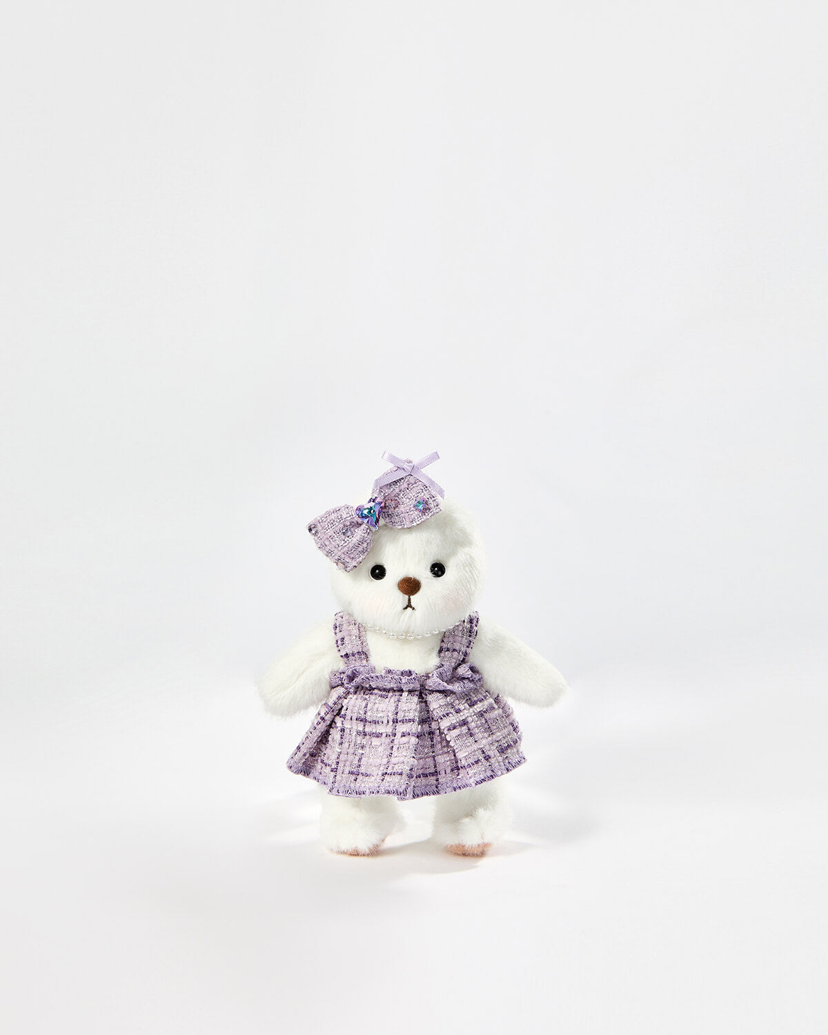 Teddy Bear & Purple Elegant Dress Set - 6 Inches