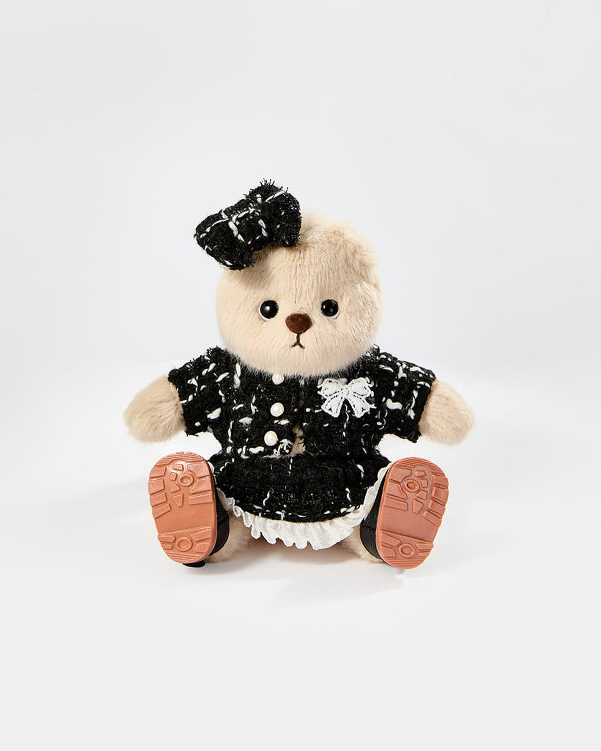 Teddy Bear & Black Elegant Dress Set - 6 Inches