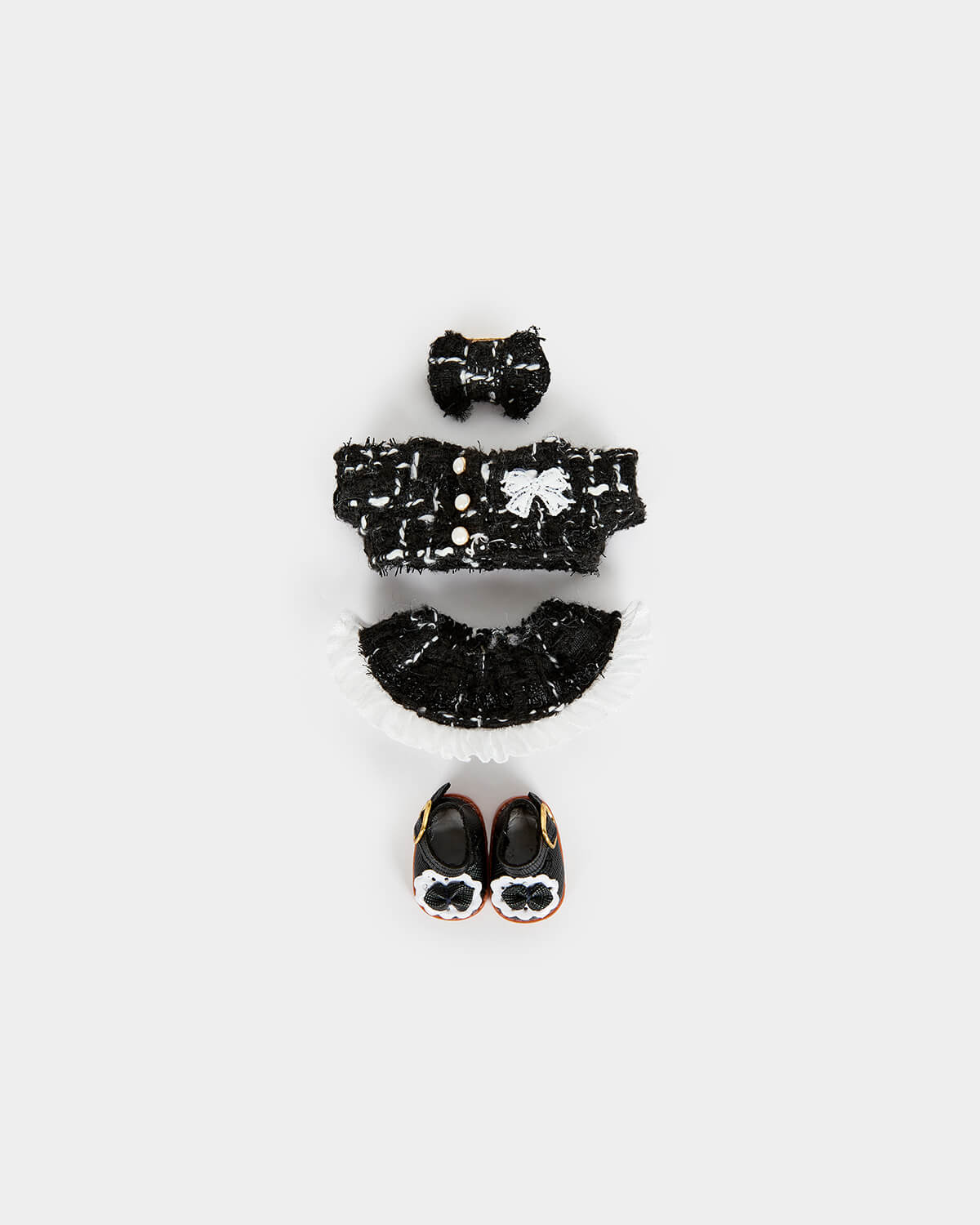 Black Elegant Dress Set - 6 Inches