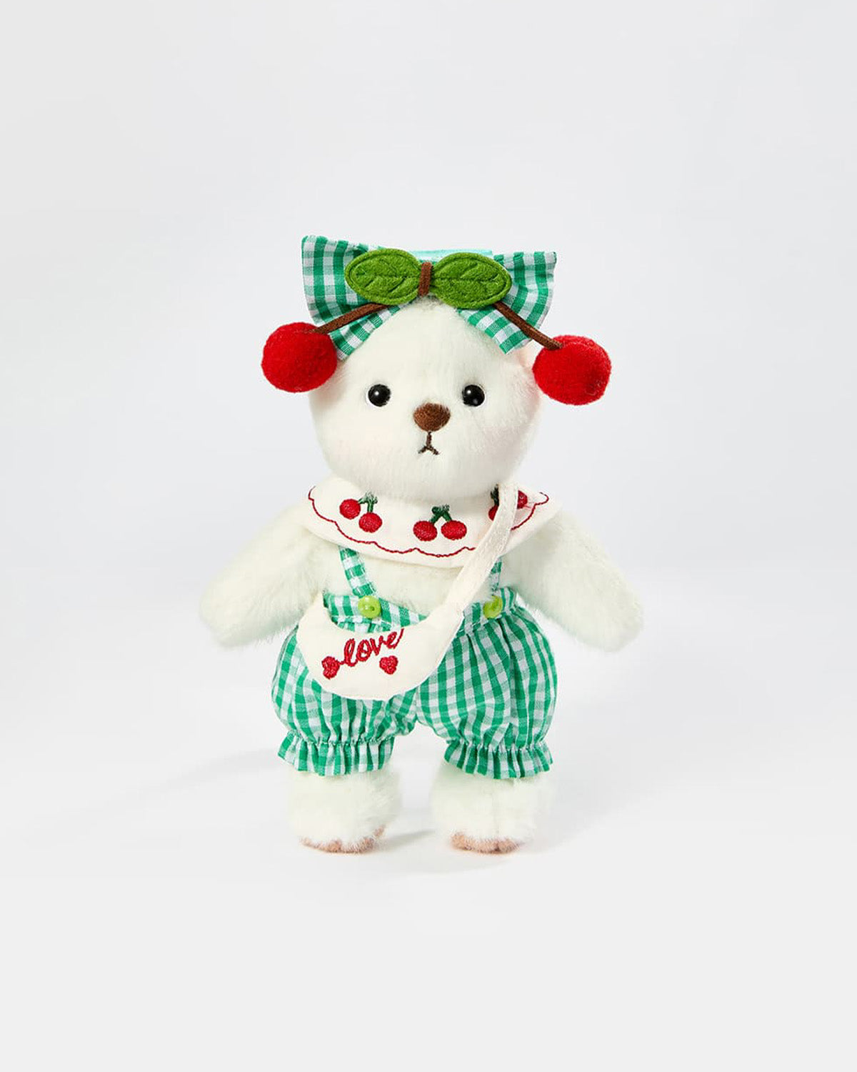 Teddy Bear & Green Cherry Set - 6 Inches