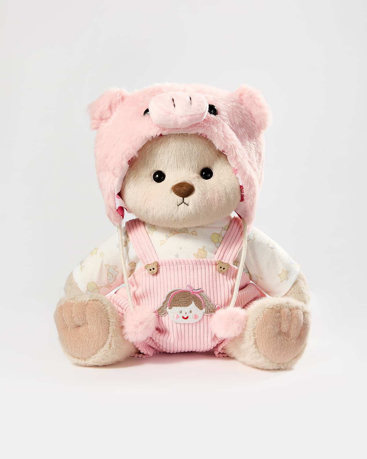 Teddy Bear & Pink Piggy Suspenders Set - 12 Inches
