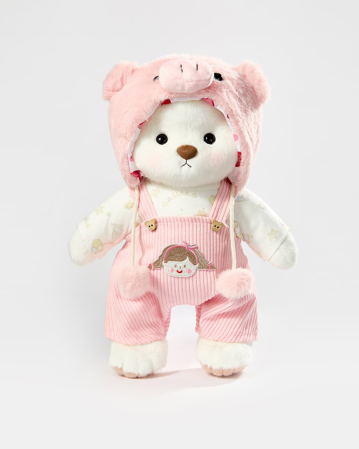 Teddy Bear & Pink Piggy Suspenders Set - 12 Inches
