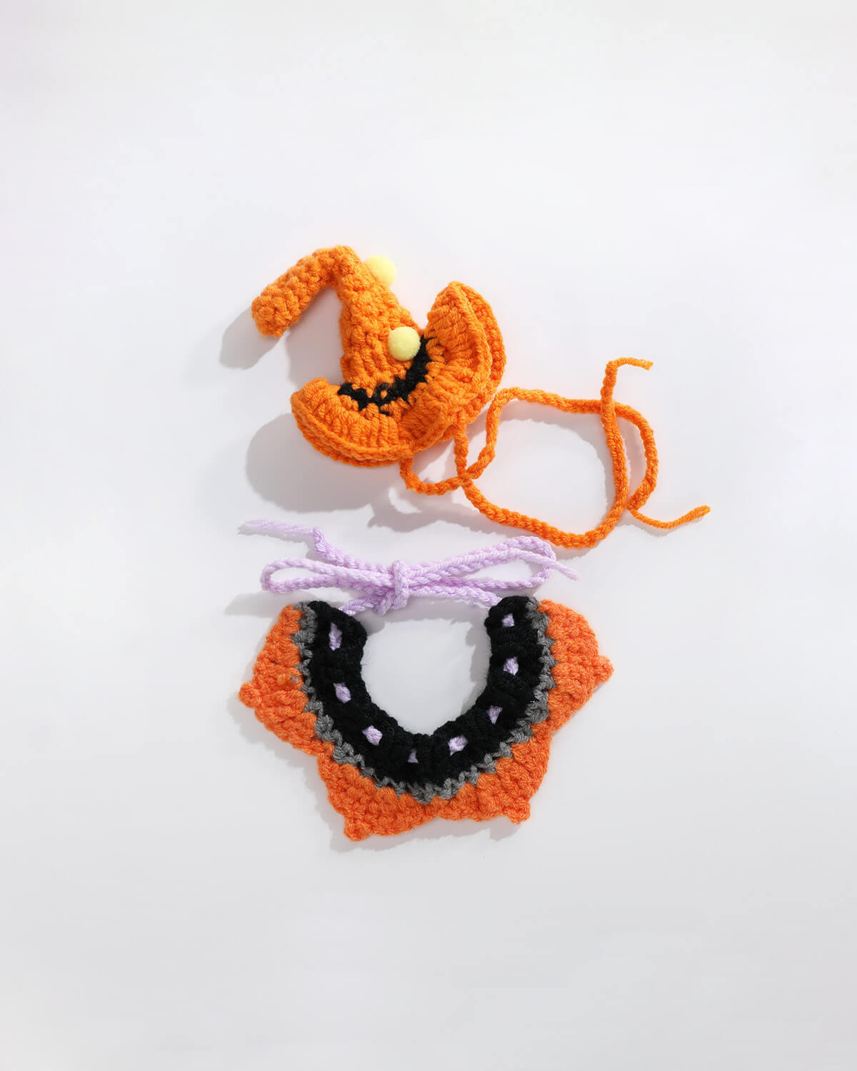 Halloween Ball Cap With Orange Cape - 6 Inches