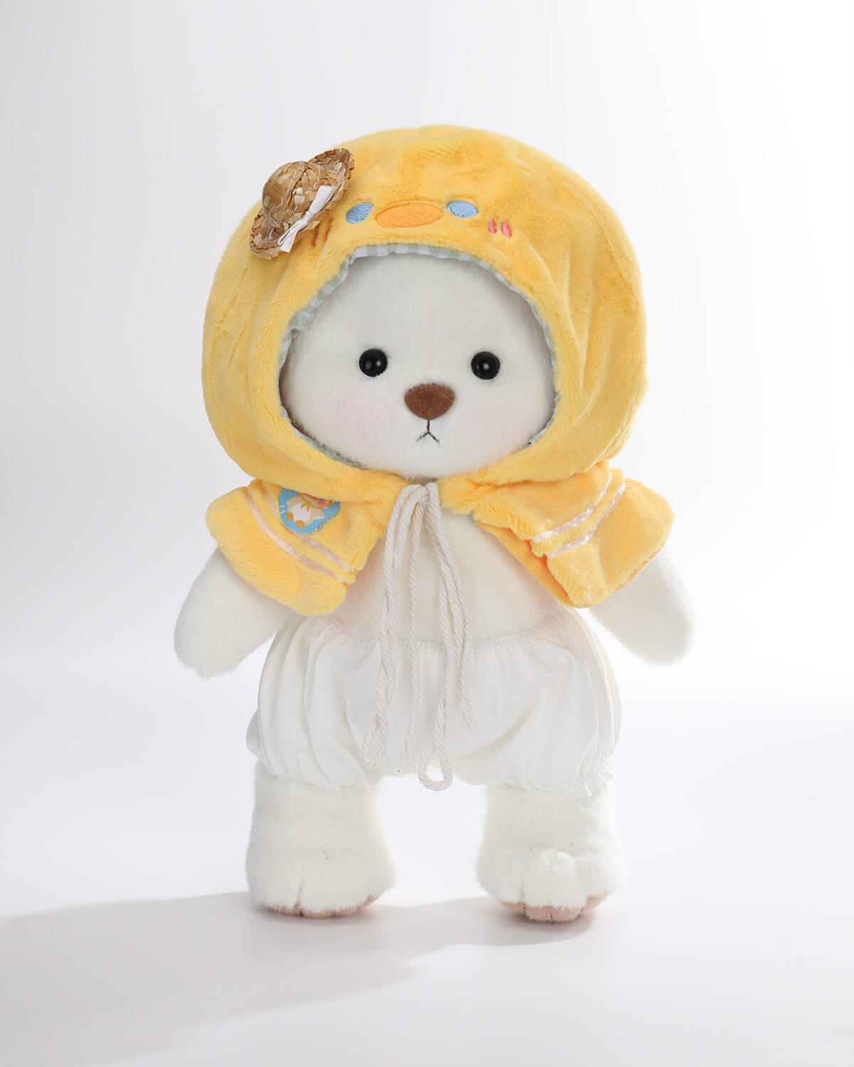 Teddy Bear & Straw Hat Duck Cape - 12 Inches