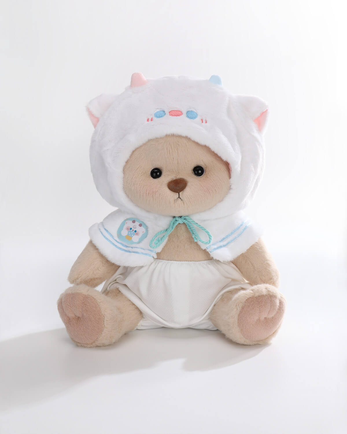 Teddy Bear & White Sheep Cape - 12 Inches