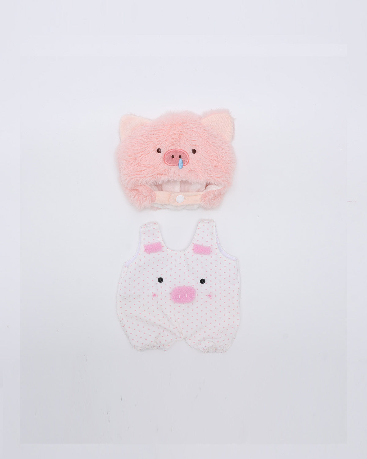 Pink Snot Piggy Overalls Set of 2 - 12 Inches