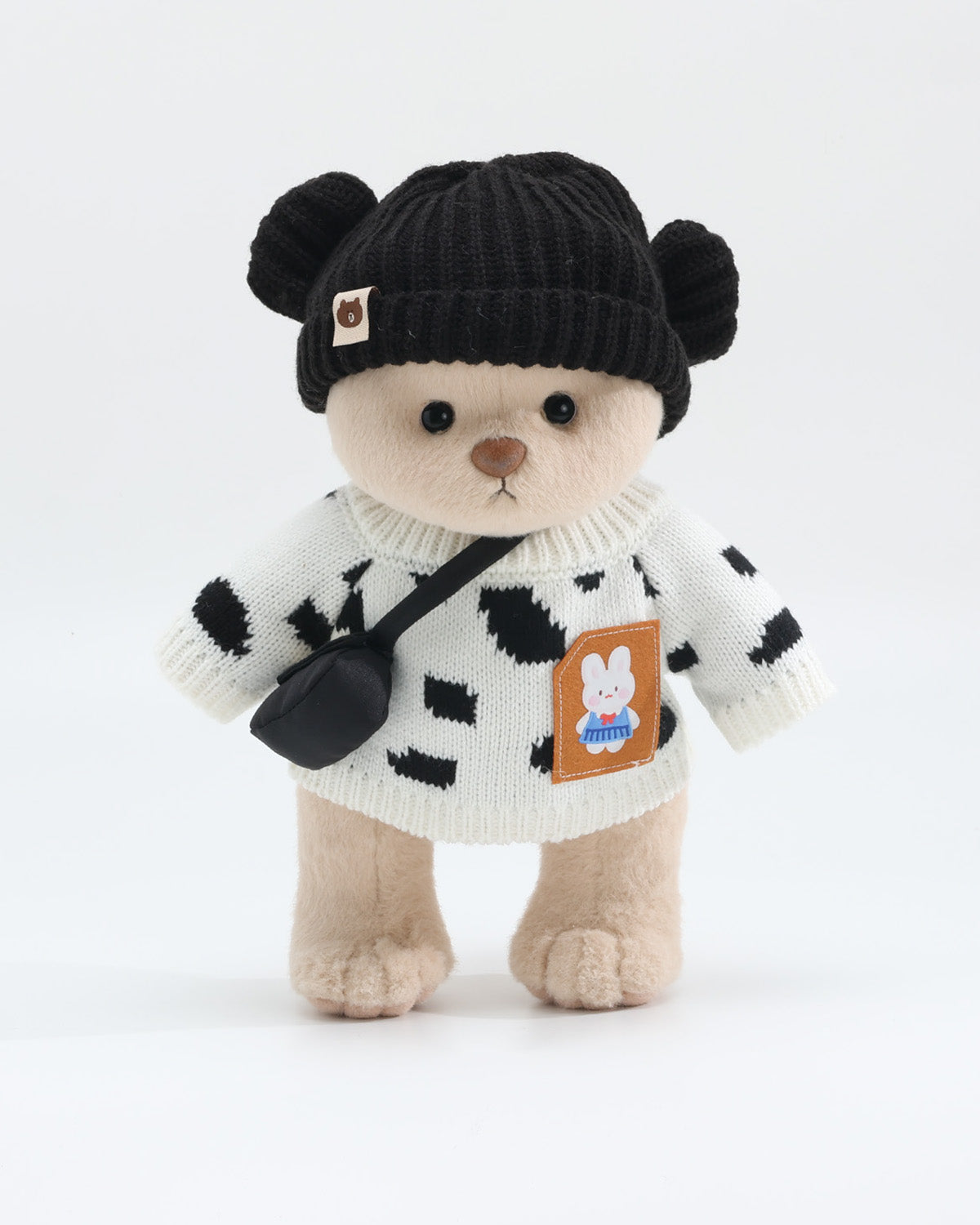 Teddy Bear & Cow Print Bunny Sweater Set of 3 - 12 Inches