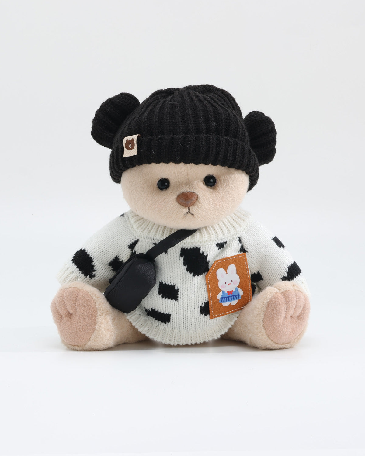 Teddy Bear & Cow Print Bunny Sweater Set of 3 - 12 Inches