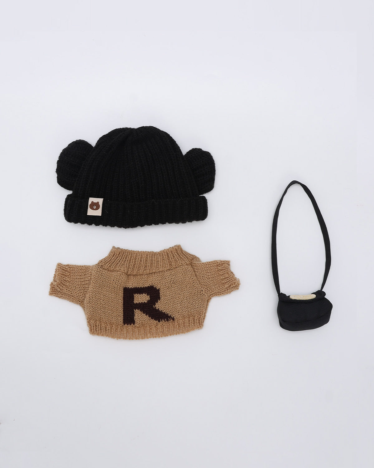 Brown Yellow Letter R Sweater Set of 3 - 12 Inches