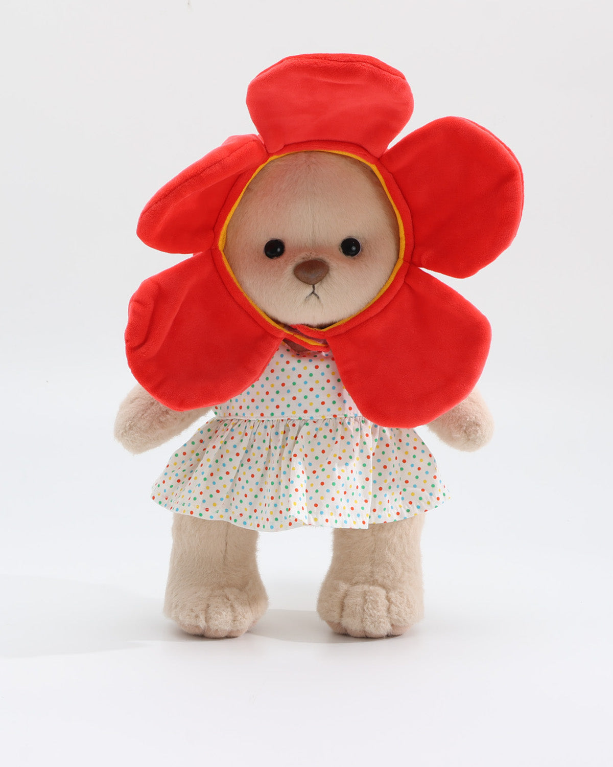 Teddy Bear & Sunflower Red Knit Cardigan Set of 3 - 12 Inches