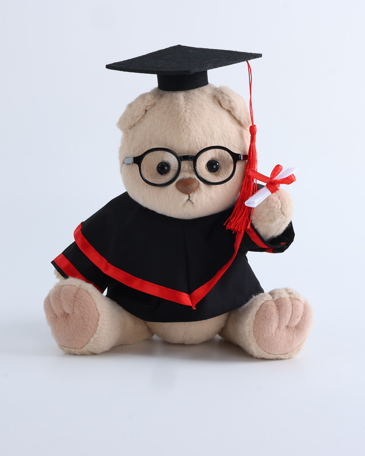 Teddy Bear & Red Hood Graduation Gown Set of 4 - 12 Inches