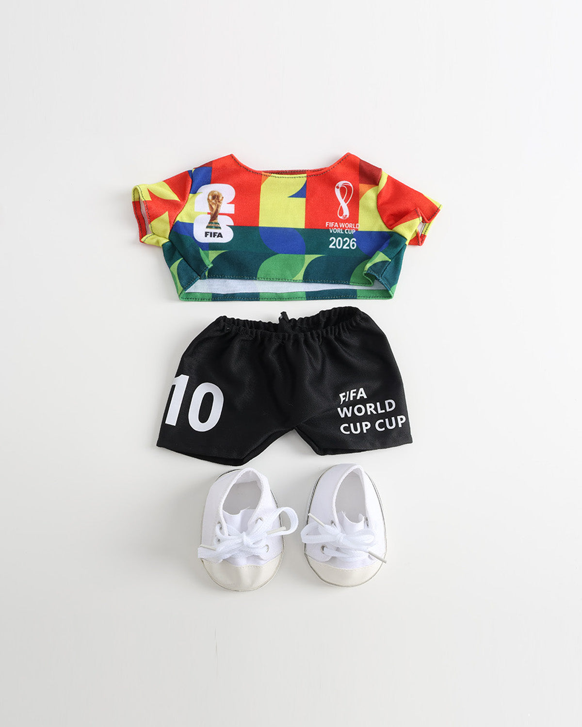Colorful Block Print Soccer Jersey Set of 3 - 12 Inches