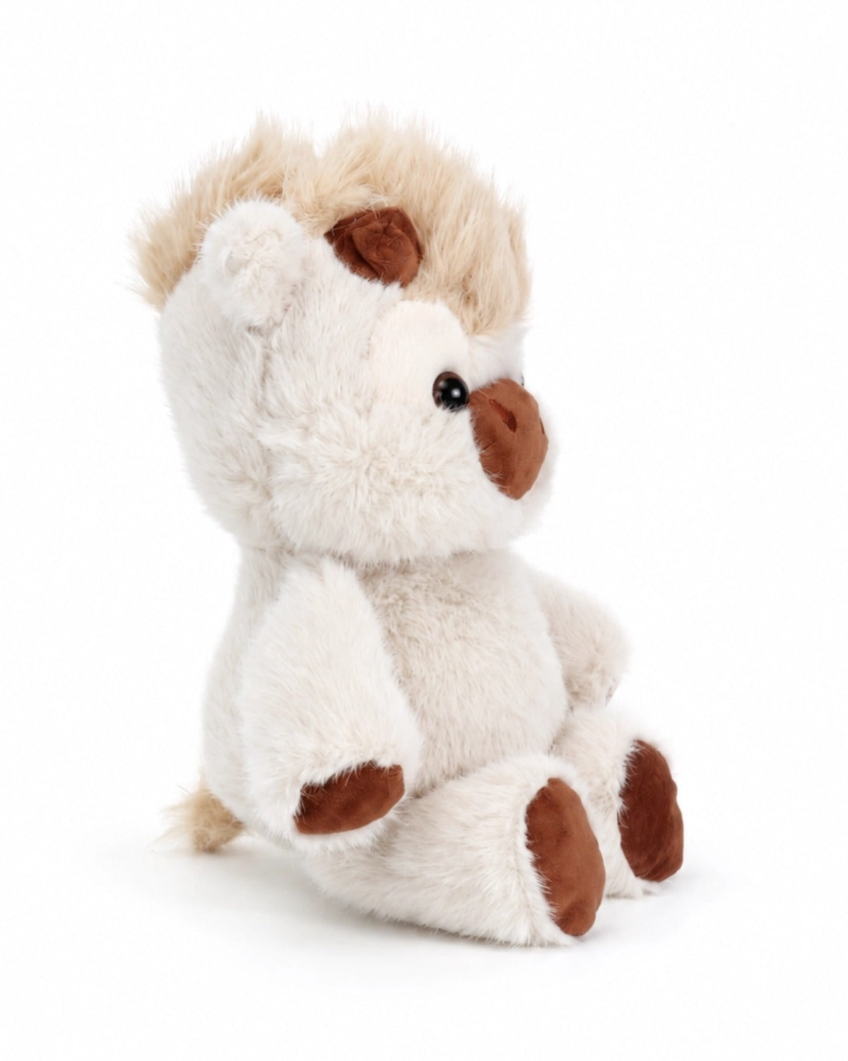 TeddyHuggy®Running Beige Plush Stuffed Highland Cow Toy