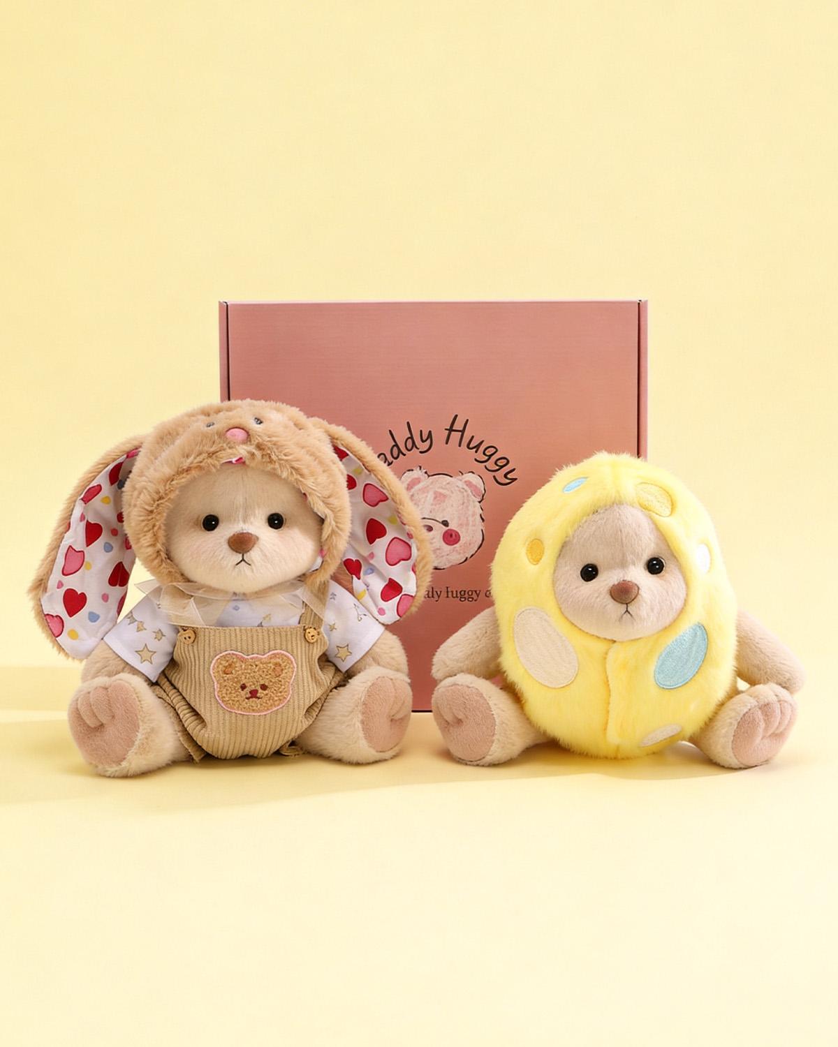 Easter Duo Gift Box – Egg & Brown Bunny