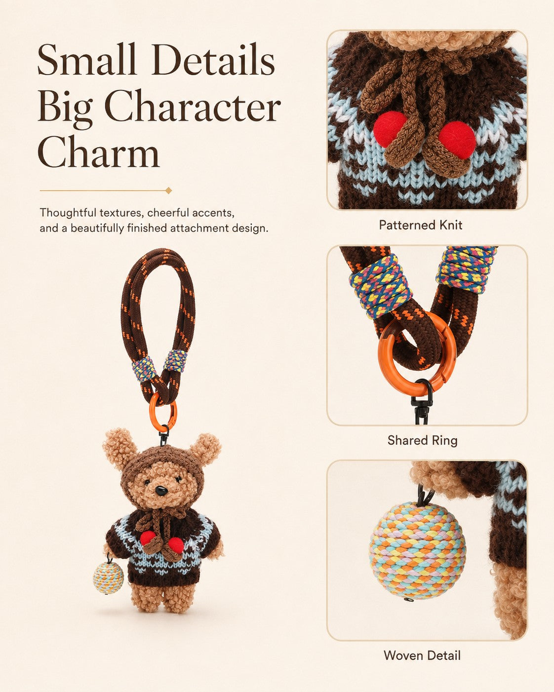 TeddyHuggy®Long-Eared Bear Charms Collection