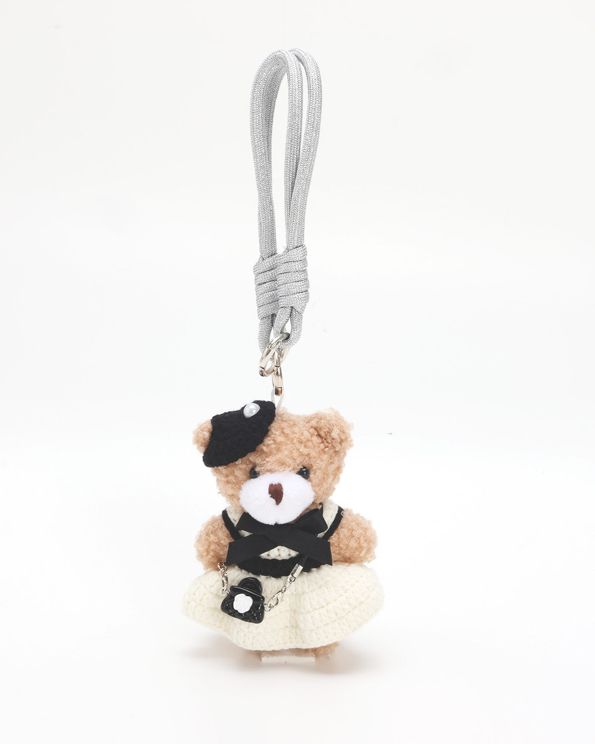 Mini bear knitted dress Keychain - 6 Inches