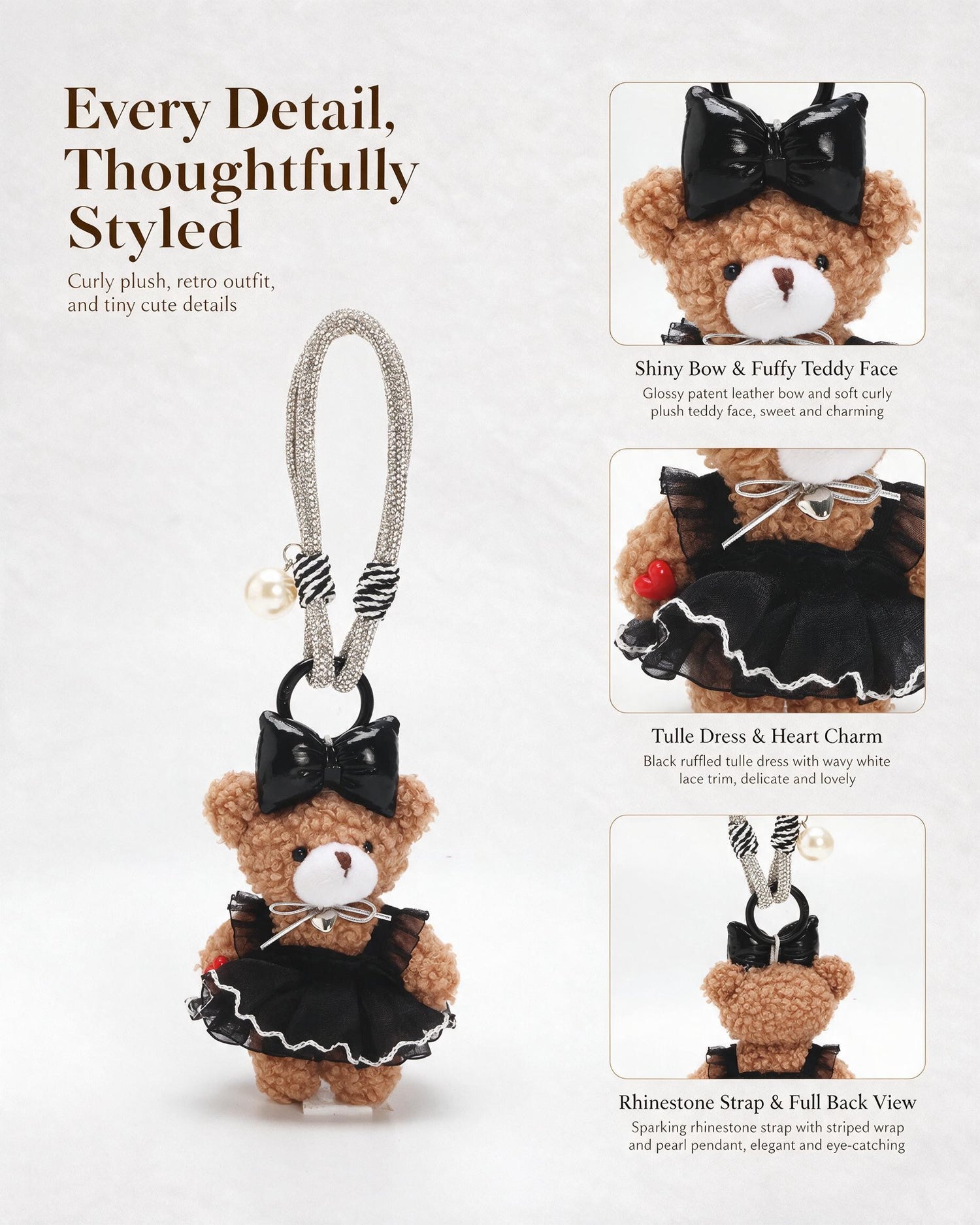 TeddyHuggy®Khaki Bear Charms Collection