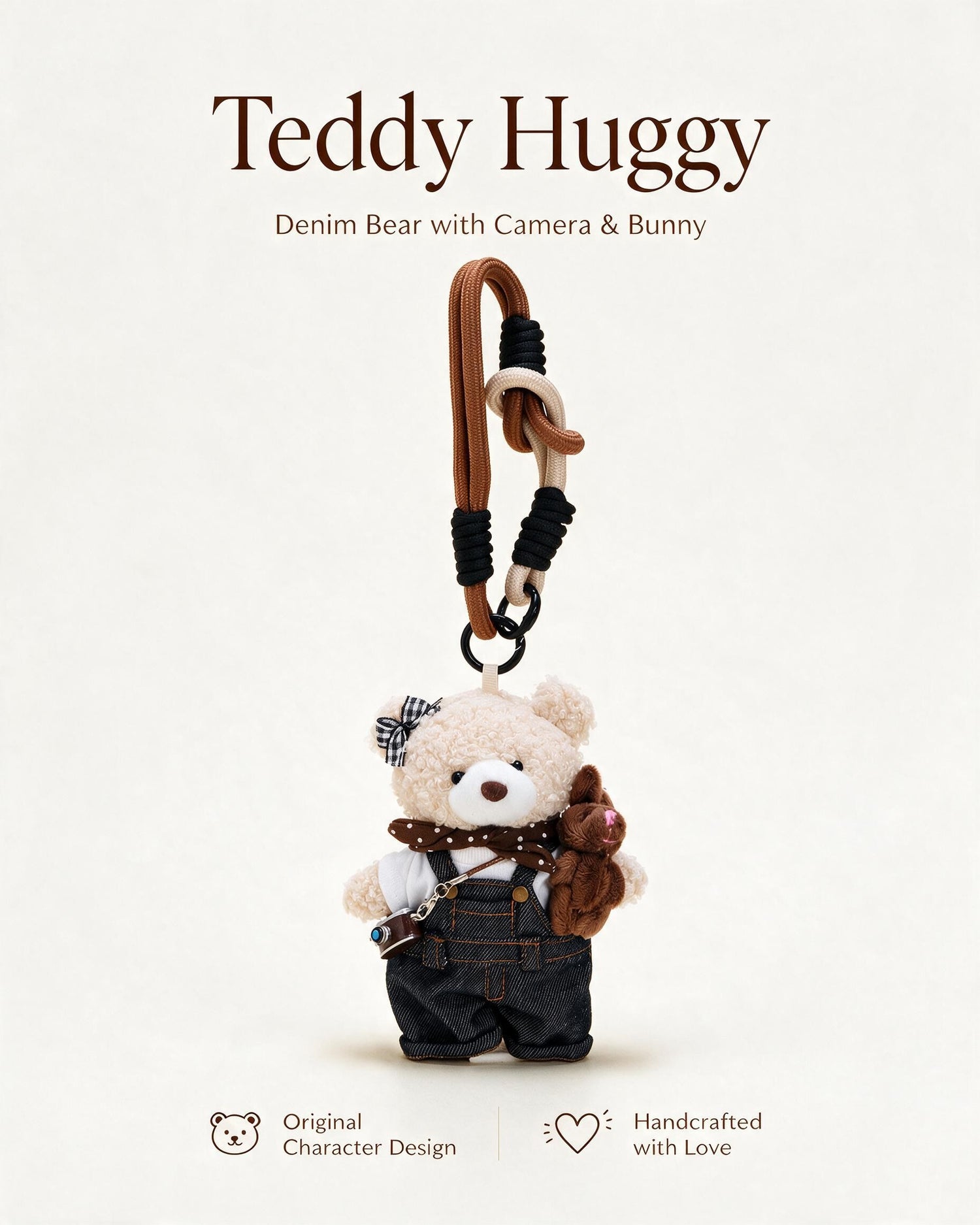 TeddyHuggy®White Bear Charms Collection