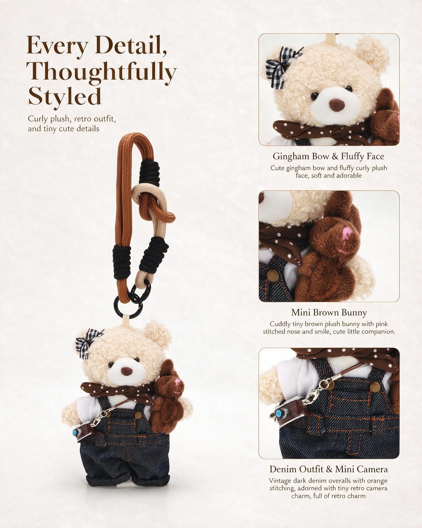 TeddyHuggy®White Bear Charms Collection